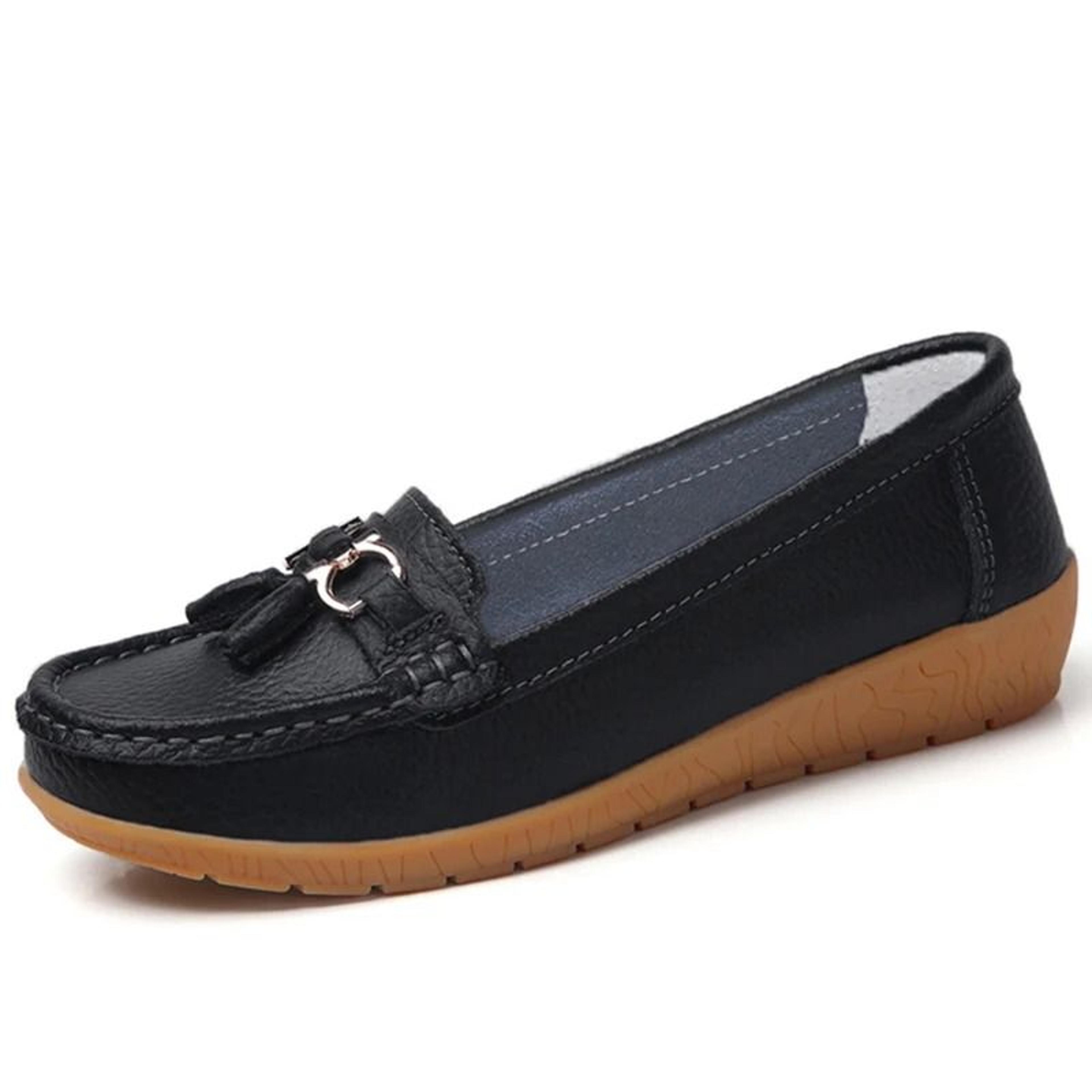 Women Shoes Nurse Loafers Comfortable Flat Shoes Casual Leather Footwear 7
