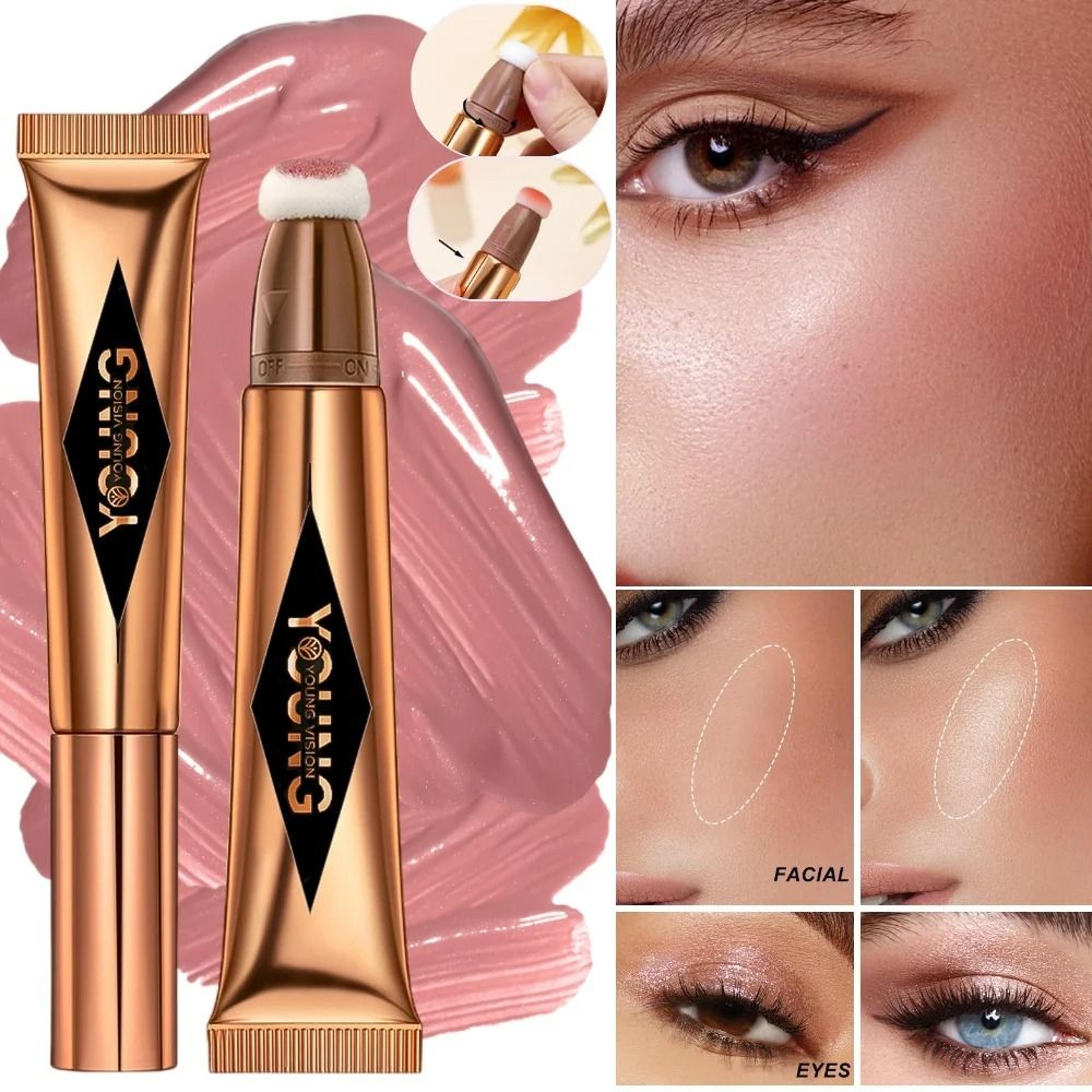 Young Vision Air Cushion Powder Blusher High Gloss Stick 6 Shades 0