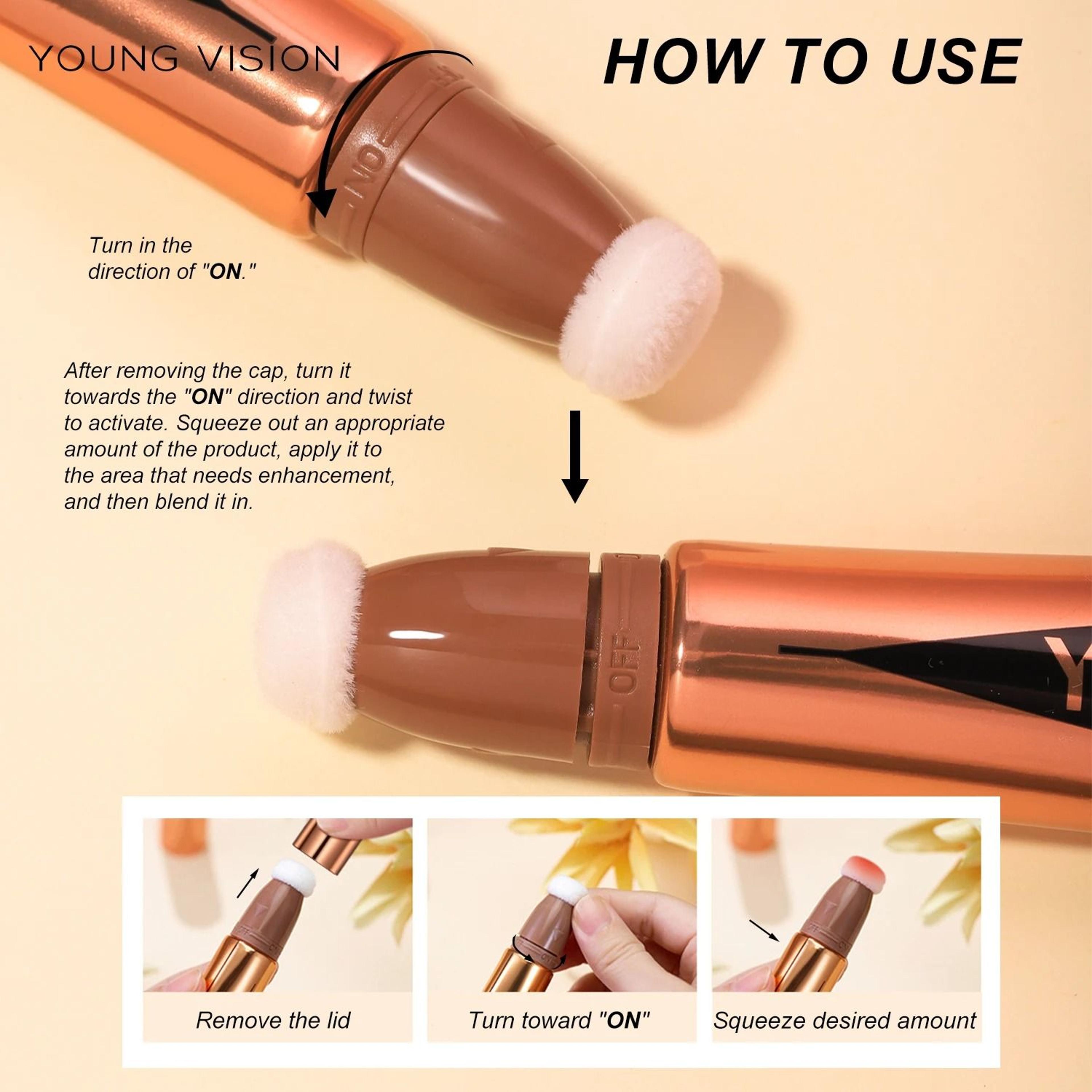 Young Vision Air Cushion Powder Blusher High Gloss Stick 6 Shades 2