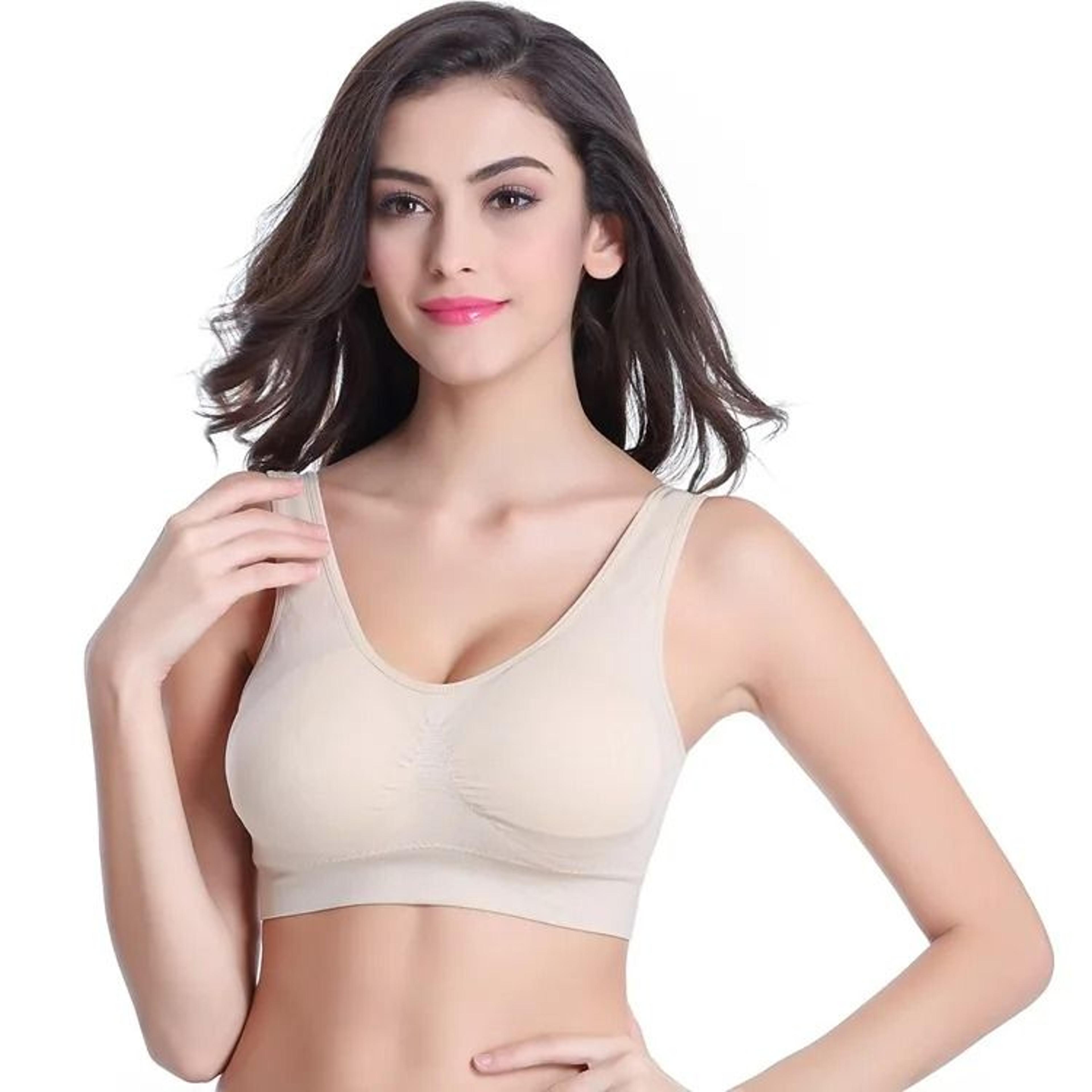 Women Sport Yoga Bra Running Vest Padded Gym Crop Top Fitness Brassiere 10