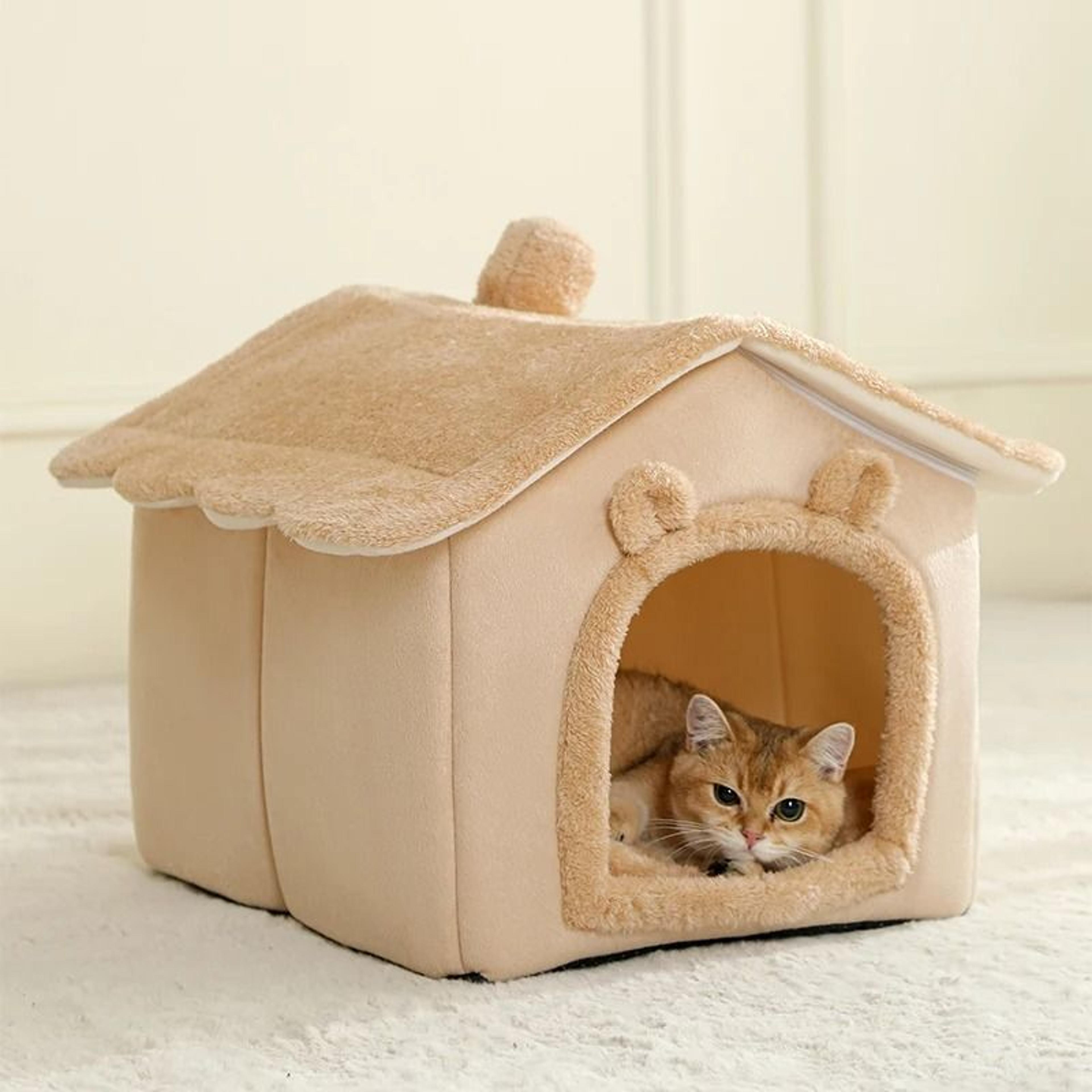 Foldable Pet House Removable Washable Cat House Puppy Cave Sofa Pet Bed 3