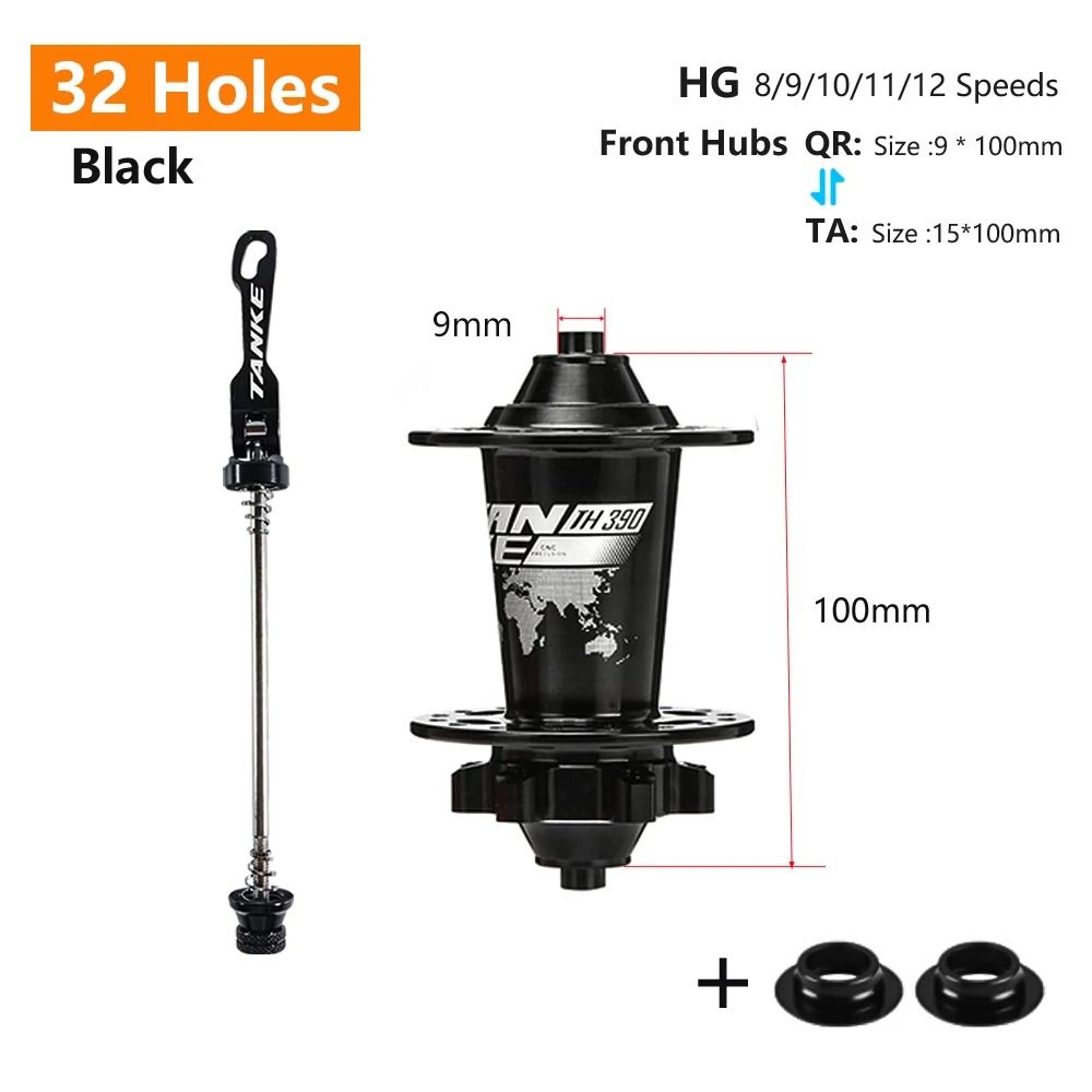TANKE 120 Click MTB Hub Front Rear 28 32 36 Holes Disc Brake 6