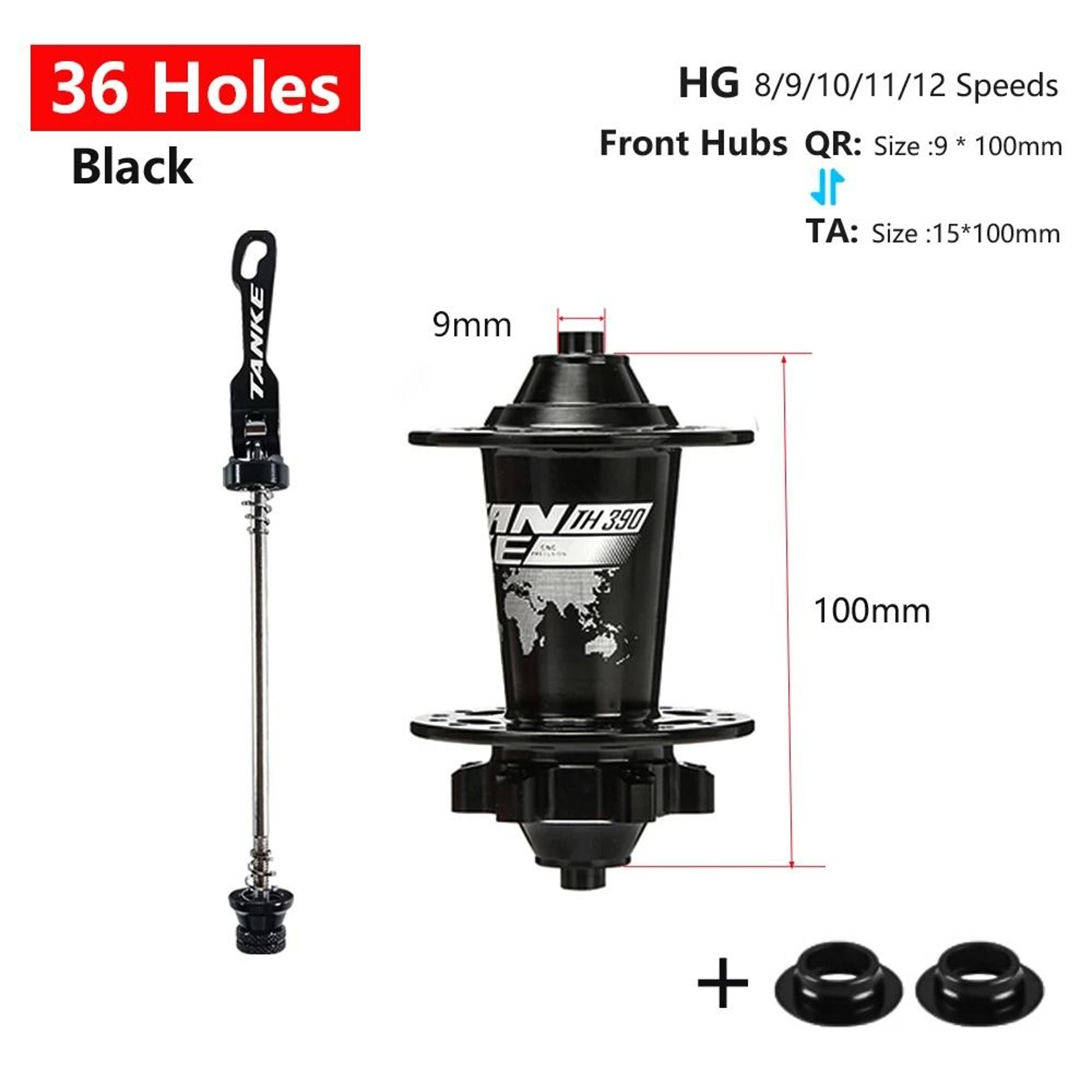 TANKE 120 Click MTB Hub Front Rear 28 32 36 Holes Disc Brake 21