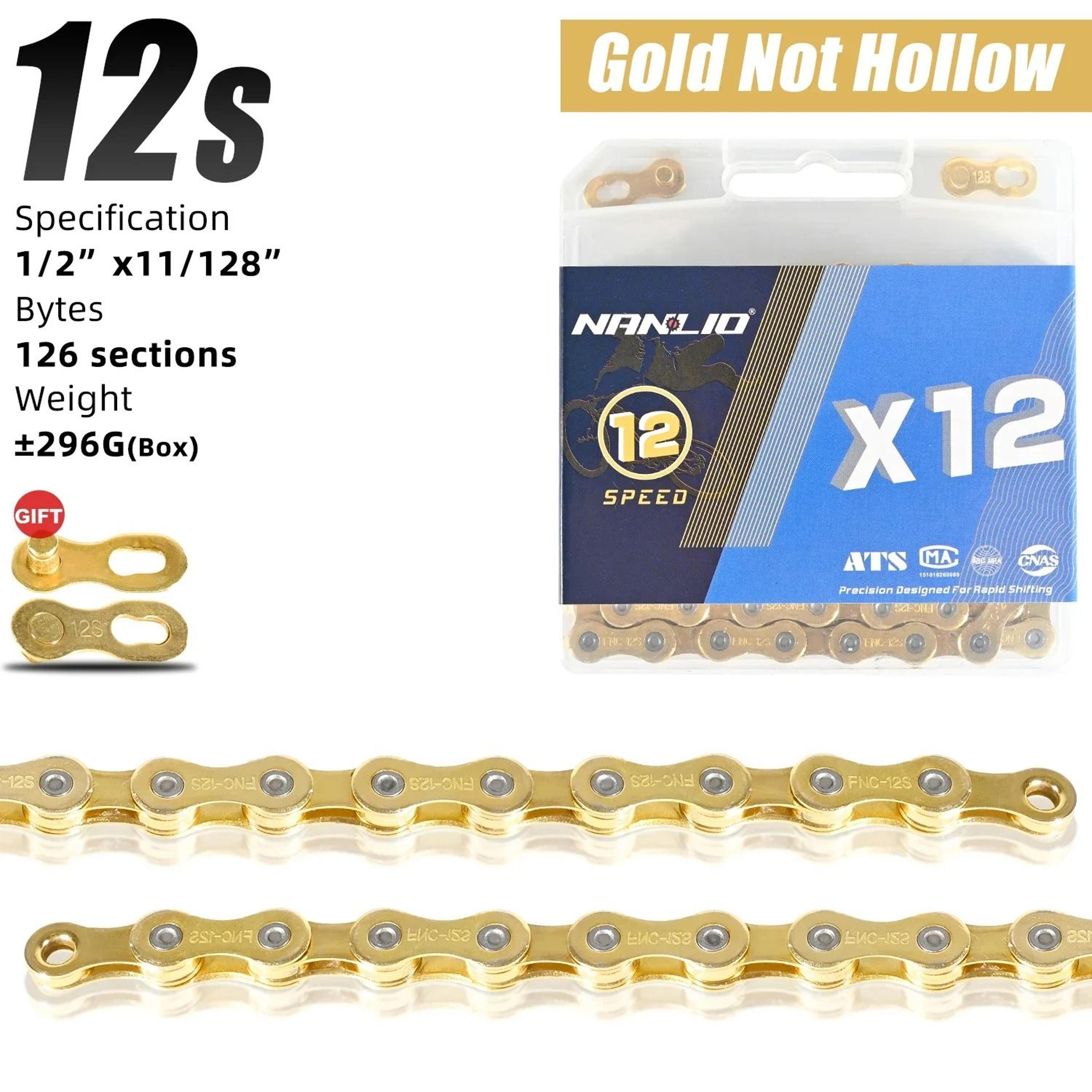 Nanlio Bike Chain X8 X9 X10 X11 X12 Variable Speed 116L 126L 19