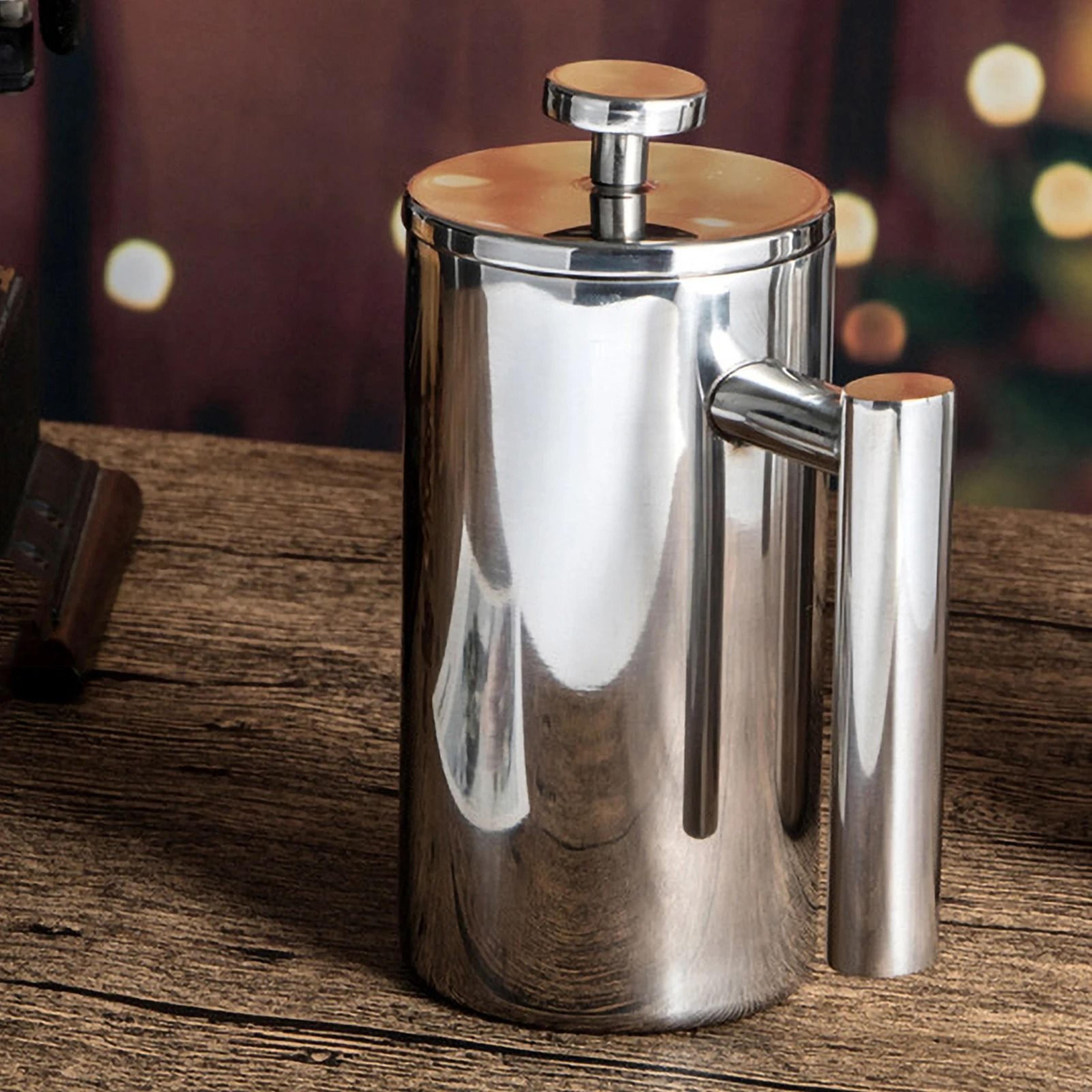 French Press Pot Stainless Steel Double Walled Insulated Coffee Maker 1