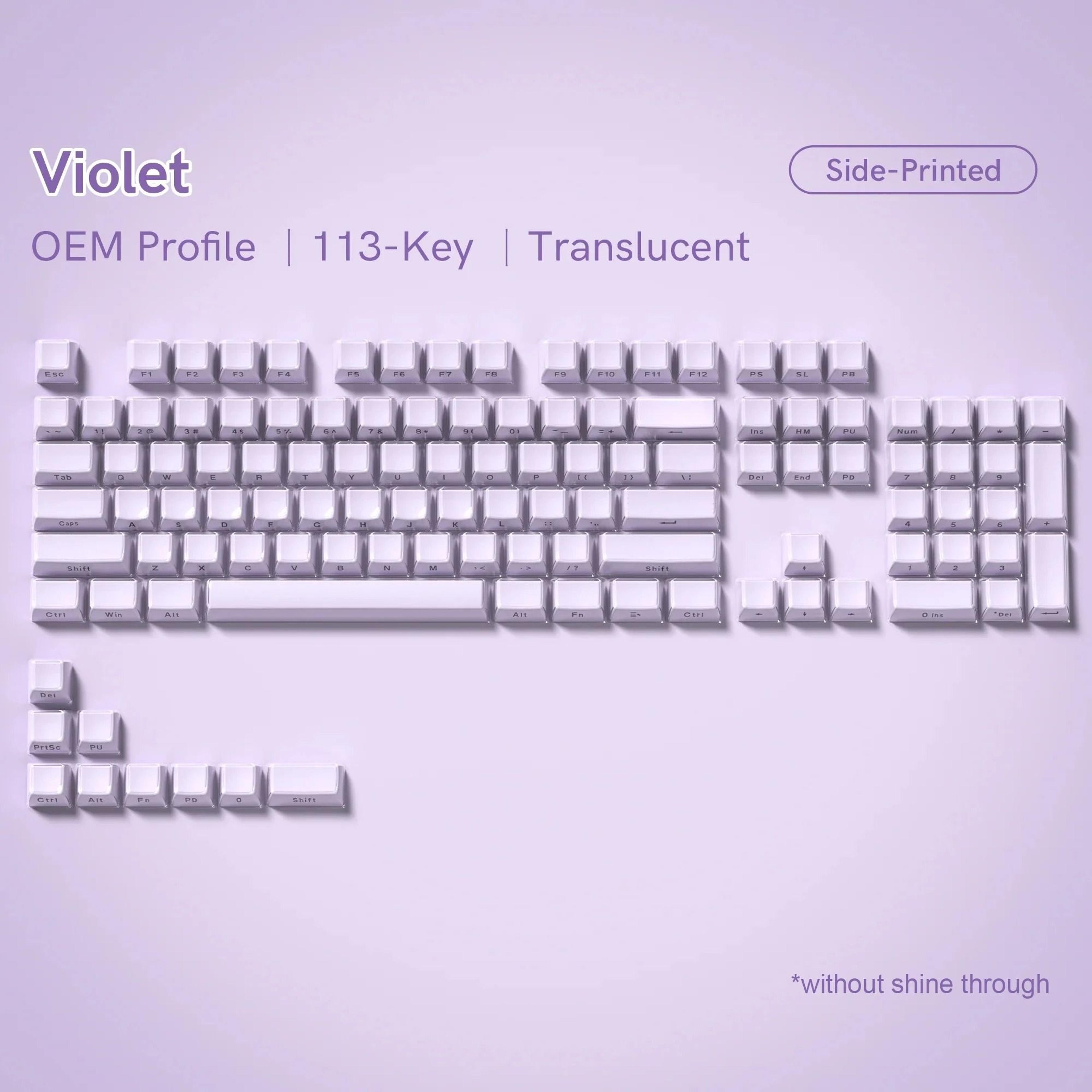 OEM Profile Pink Jello Crystal Keycap Set For MX Switches 11