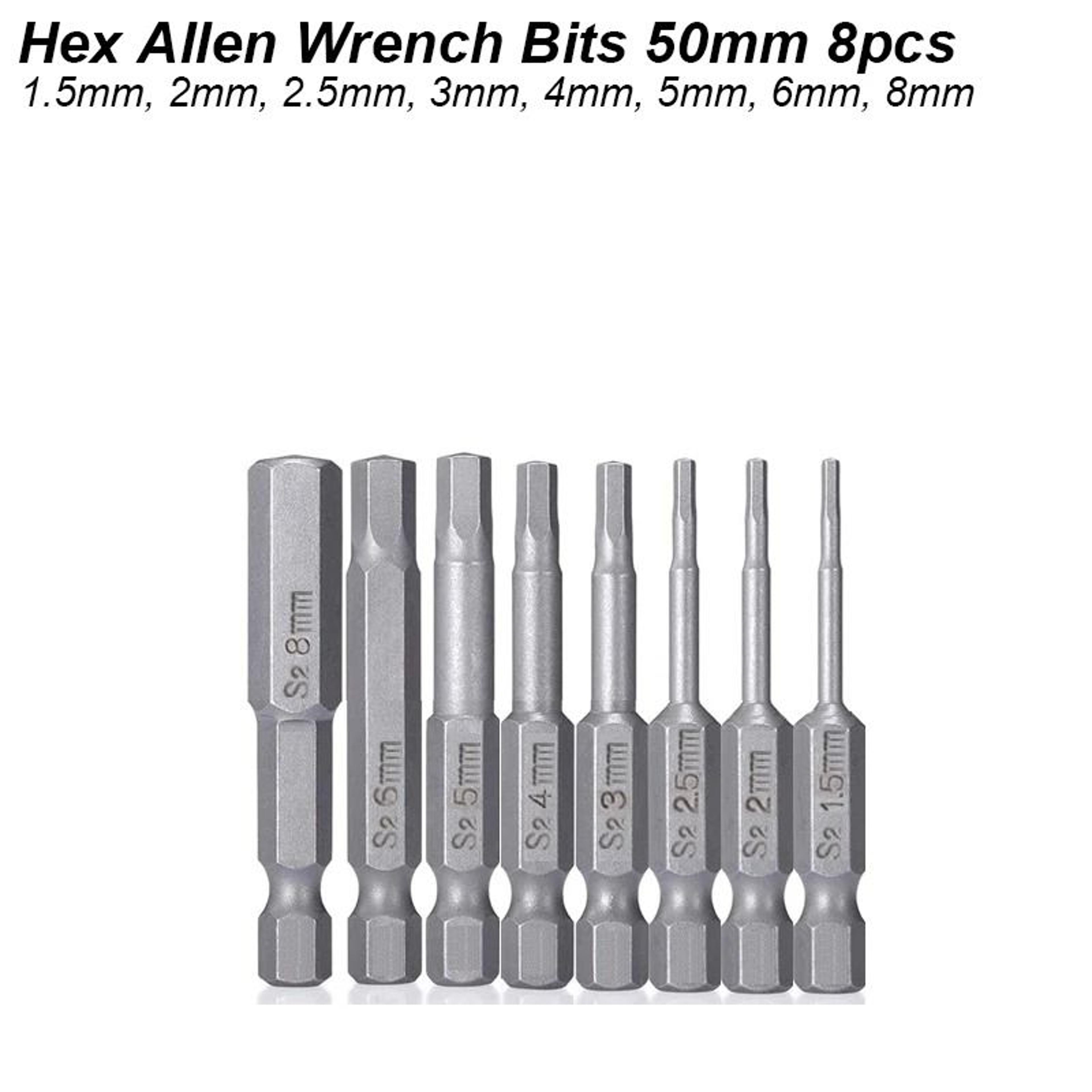 Hex Allen Wrench Bit Set Metric Imperial With Magnetic Tip 6