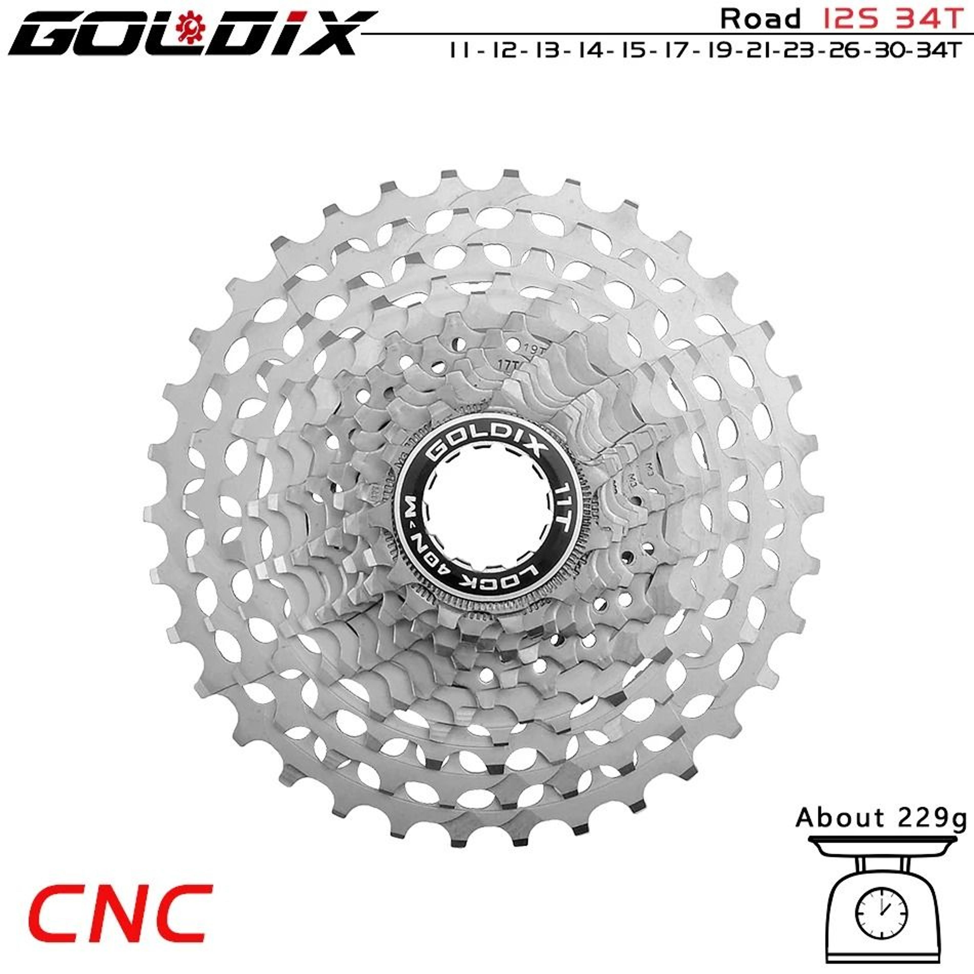 Goldix Ultralight Aluminum Road Bike Cassette 11 12 Speed 11