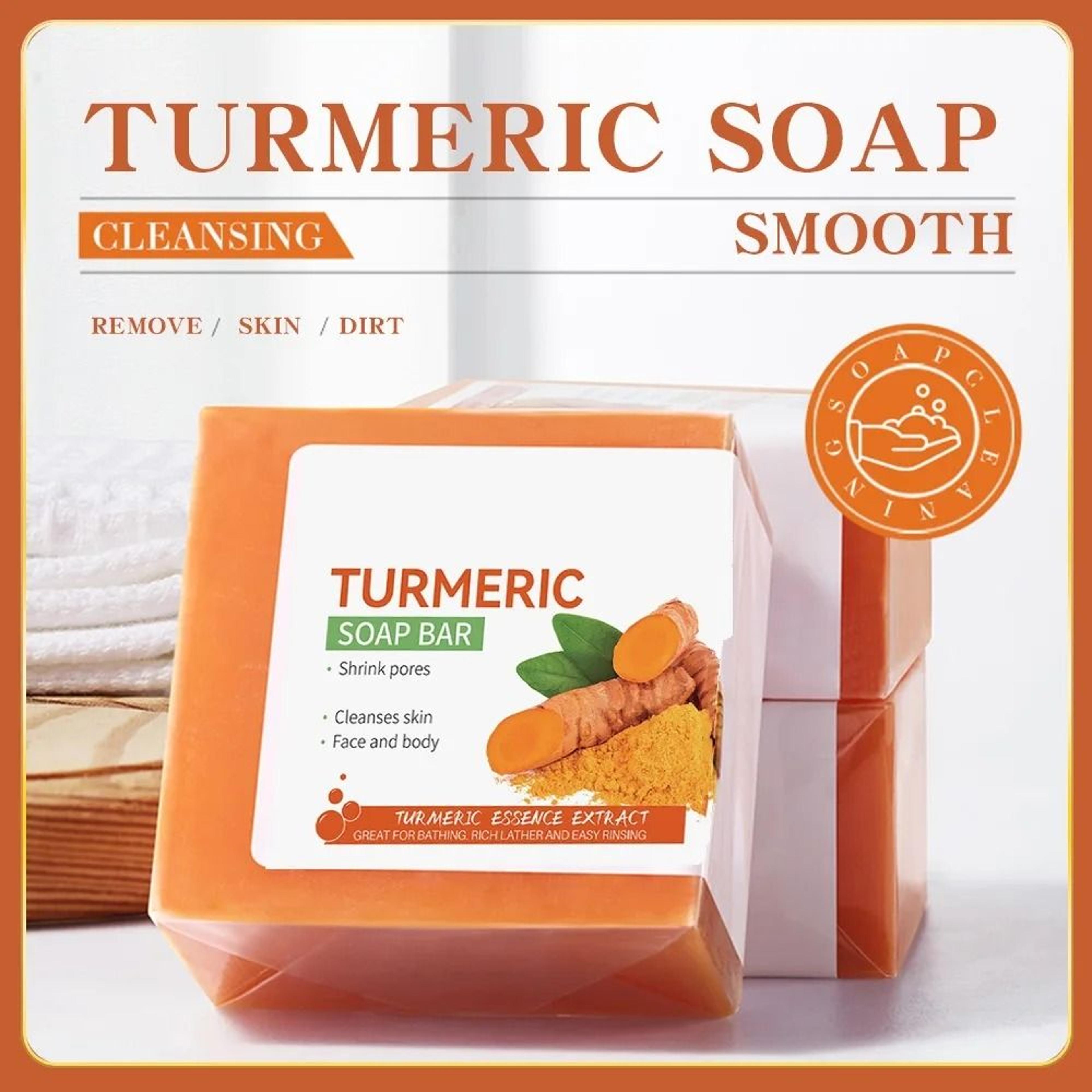 handmade turmeric soap brightening body and face cleanser