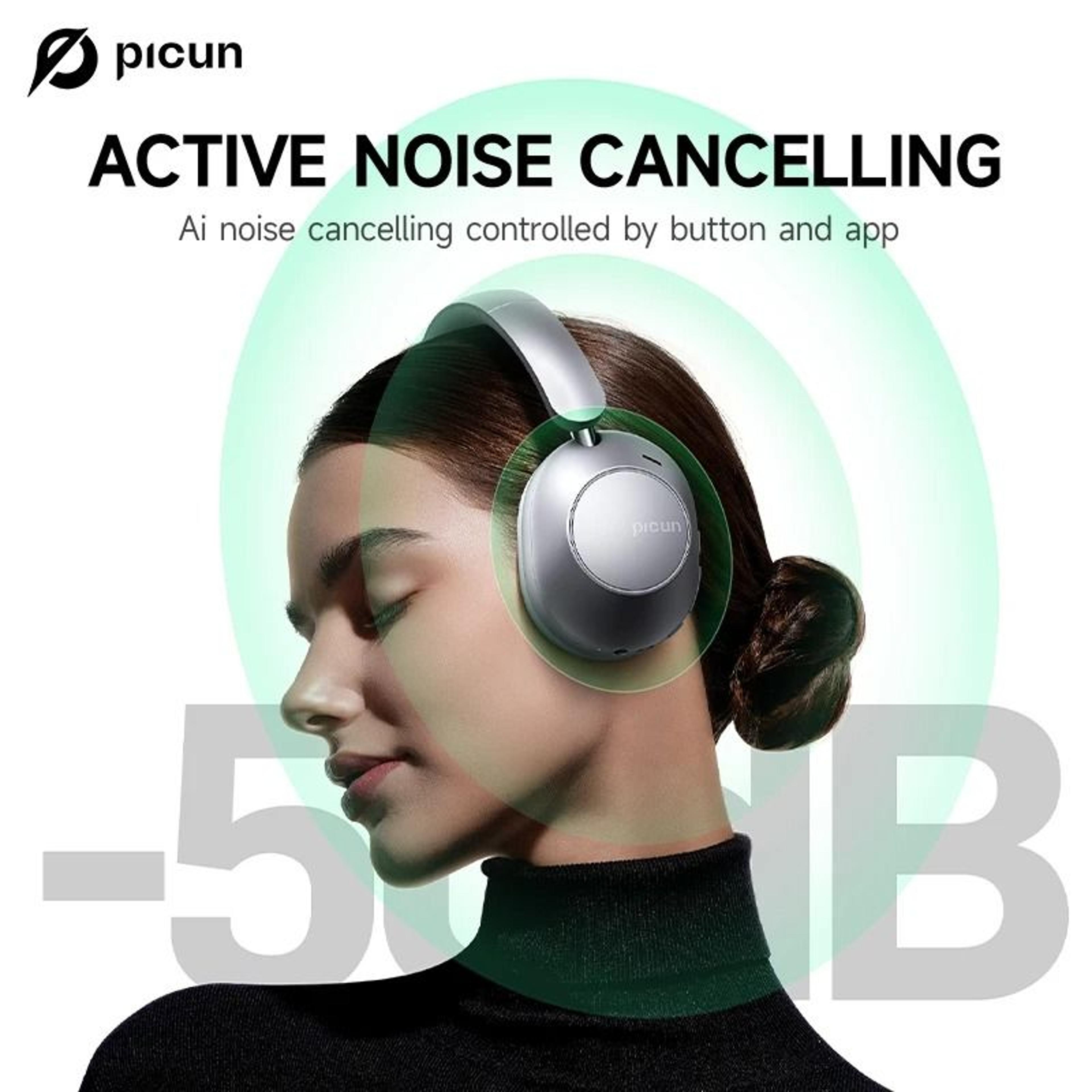 Picun F6 Active Noise Cancelling Bluetooth Headset 1