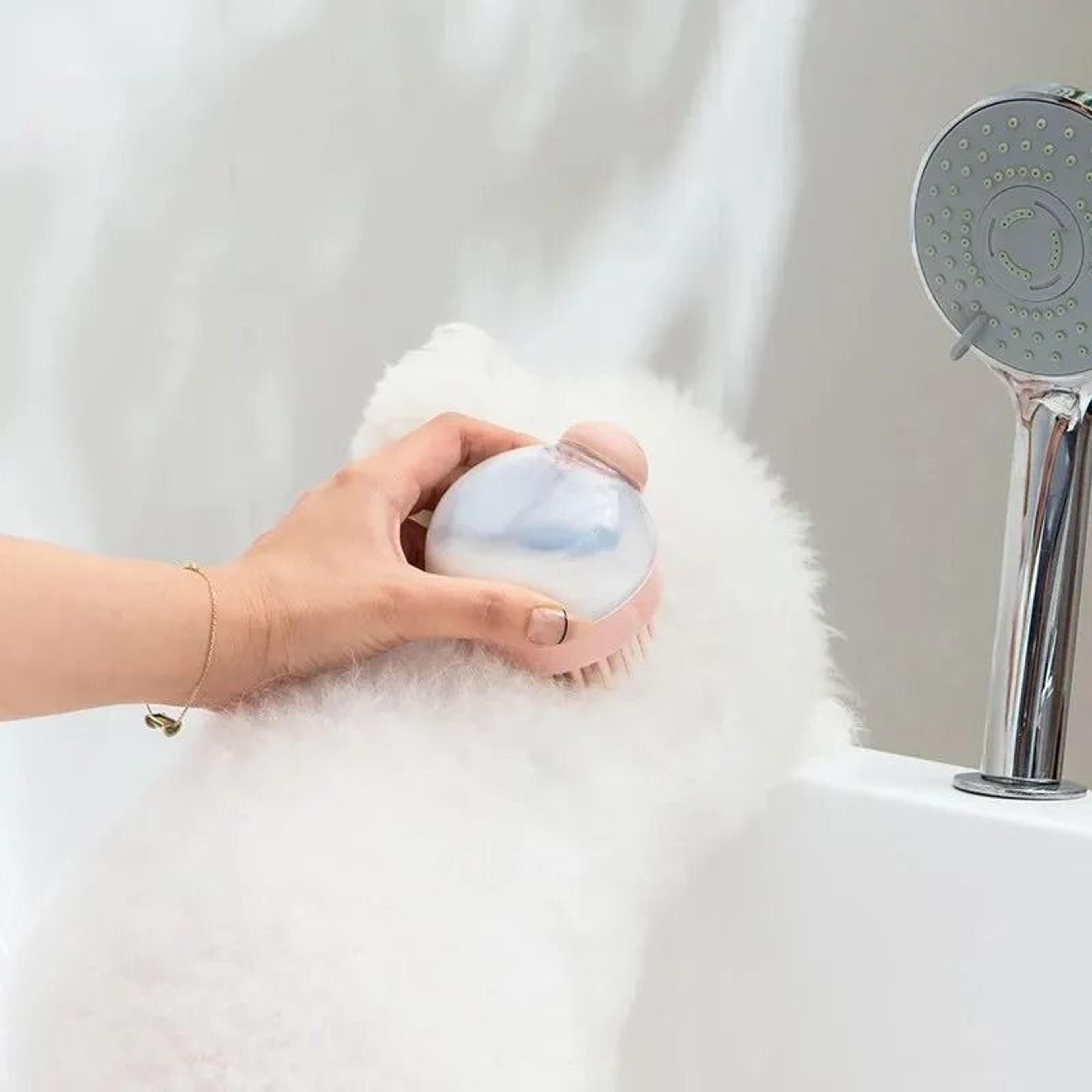Pet Silicone Shampoo Dispenser Bath Brush 2