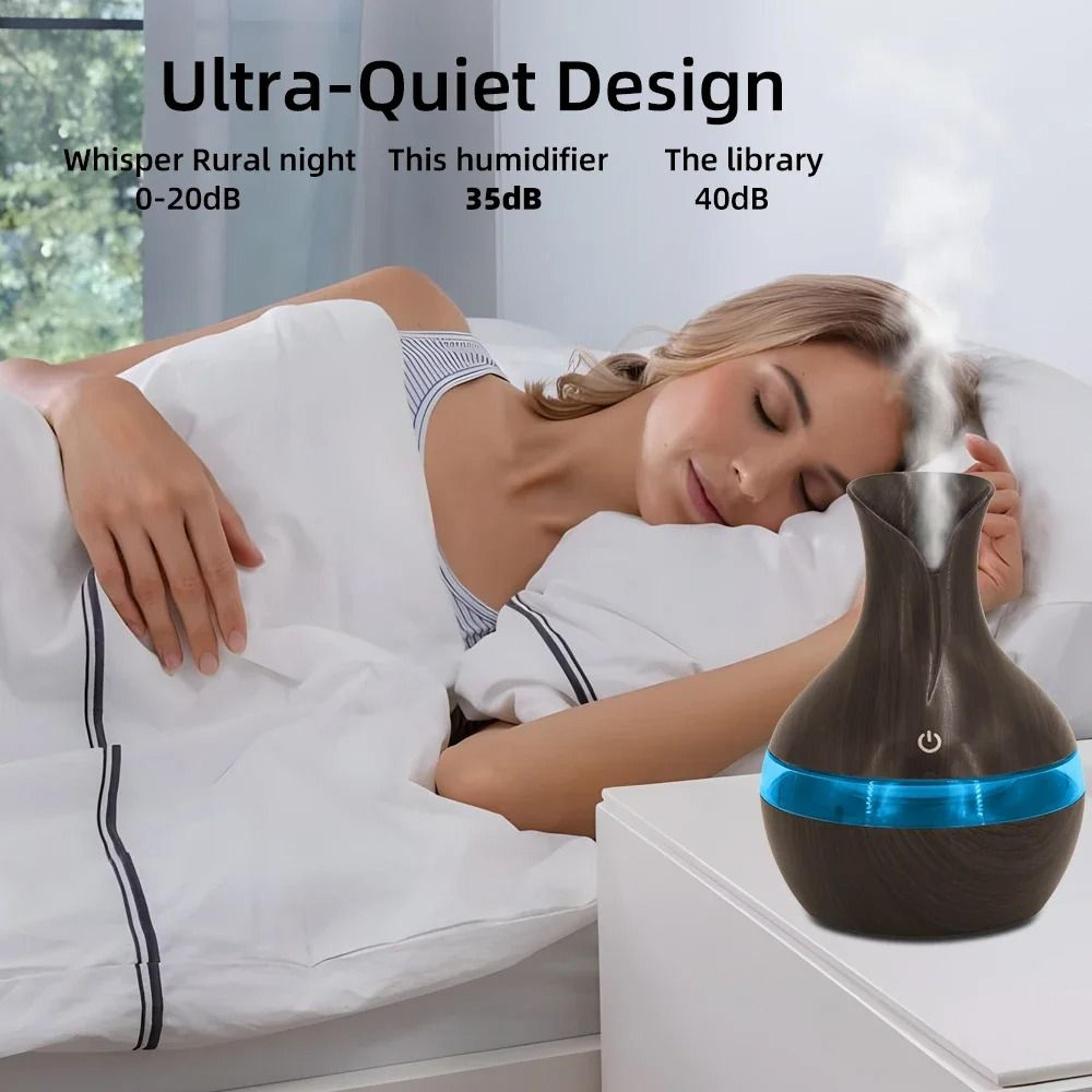 300 Ml Aromatherapy Humidifier Cool Mist Diffuser Wood Grain Design 2