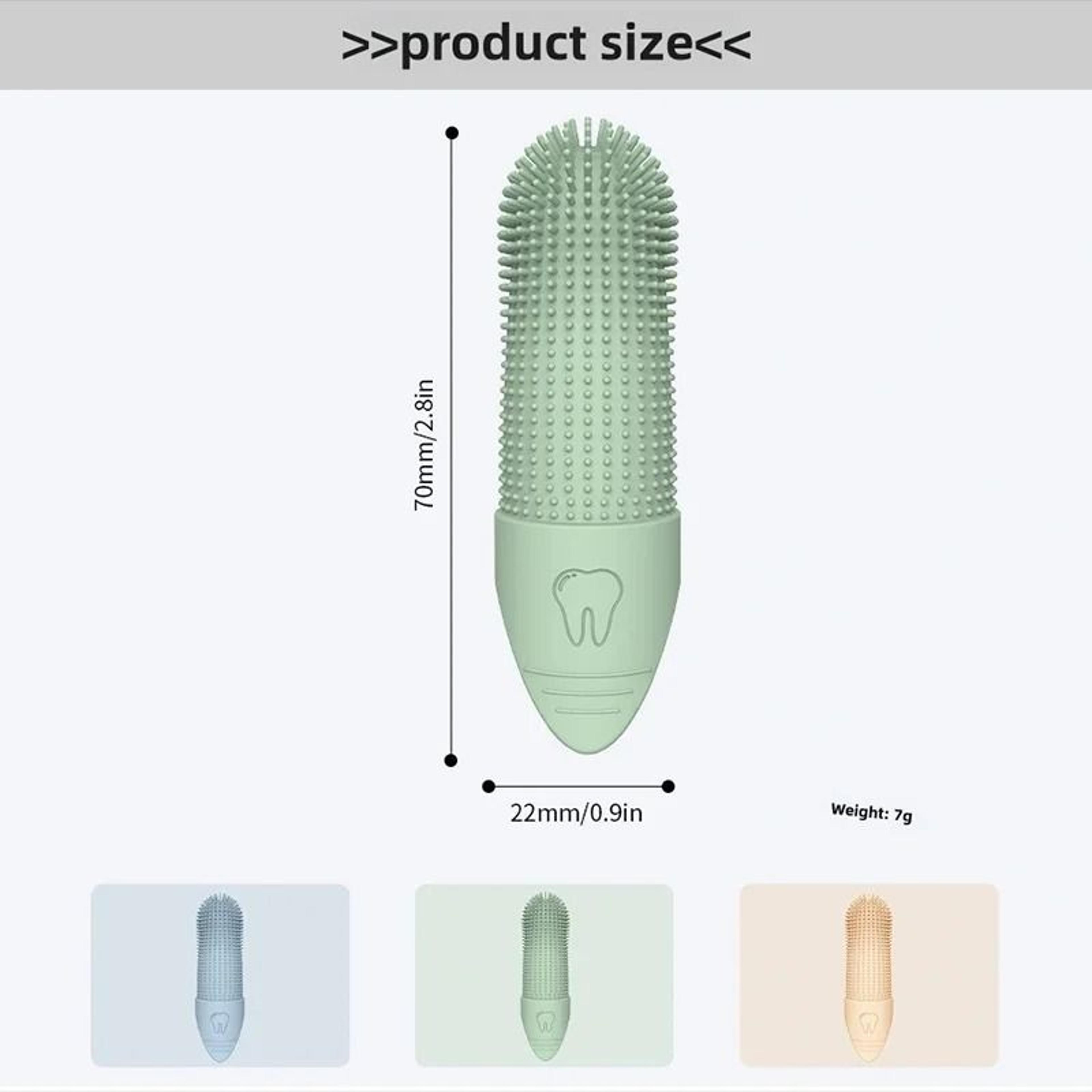 Dog Finger Toothbrush Food Grade Silicone 360 Degree Cleaning For Dogs And Cats 5
