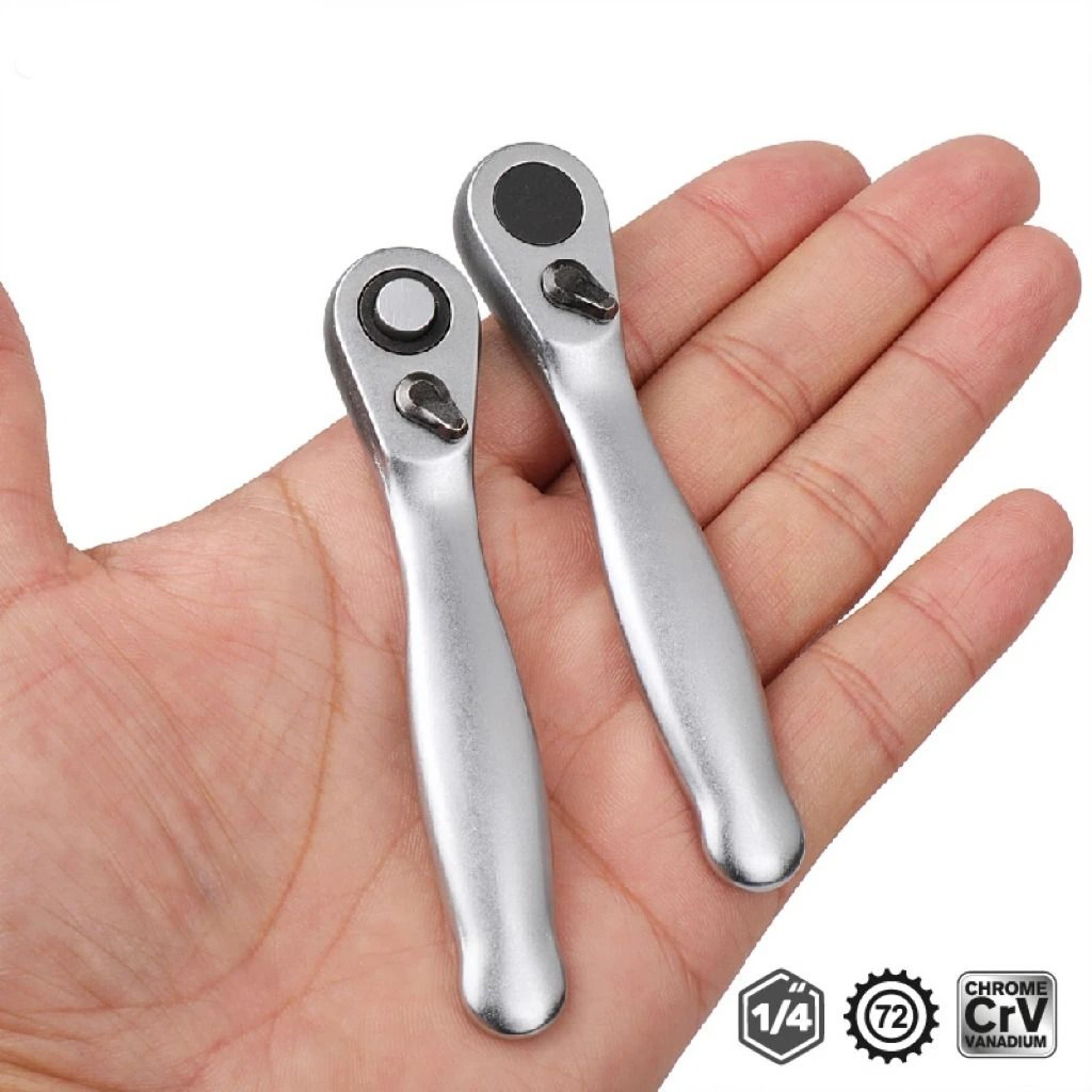Mini Ratchet Wrench Double End Quick Socket Screwdriver Hex Torque Set 0