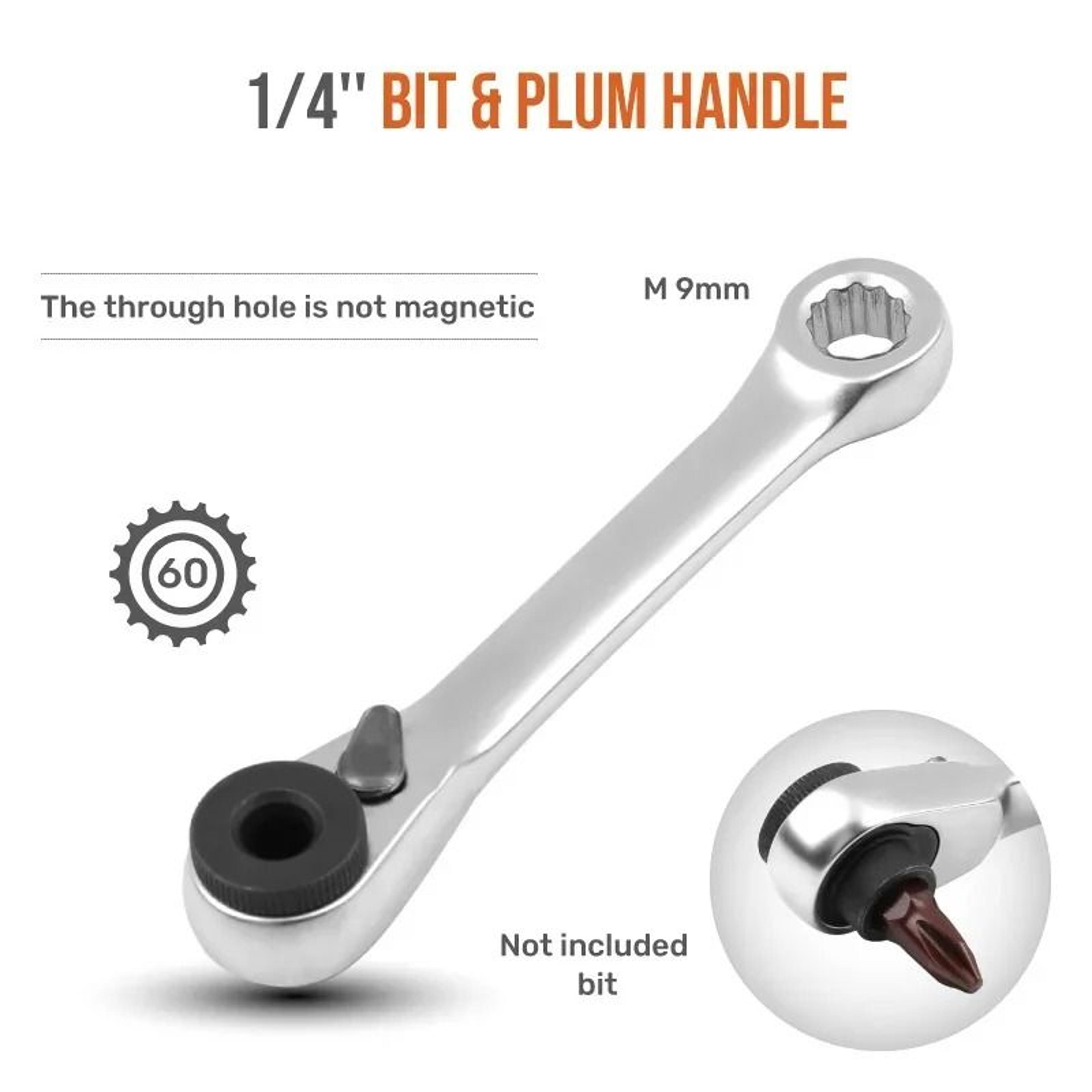 Mini Ratchet Wrench Double End Quick Socket Screwdriver Hex Torque Set 11