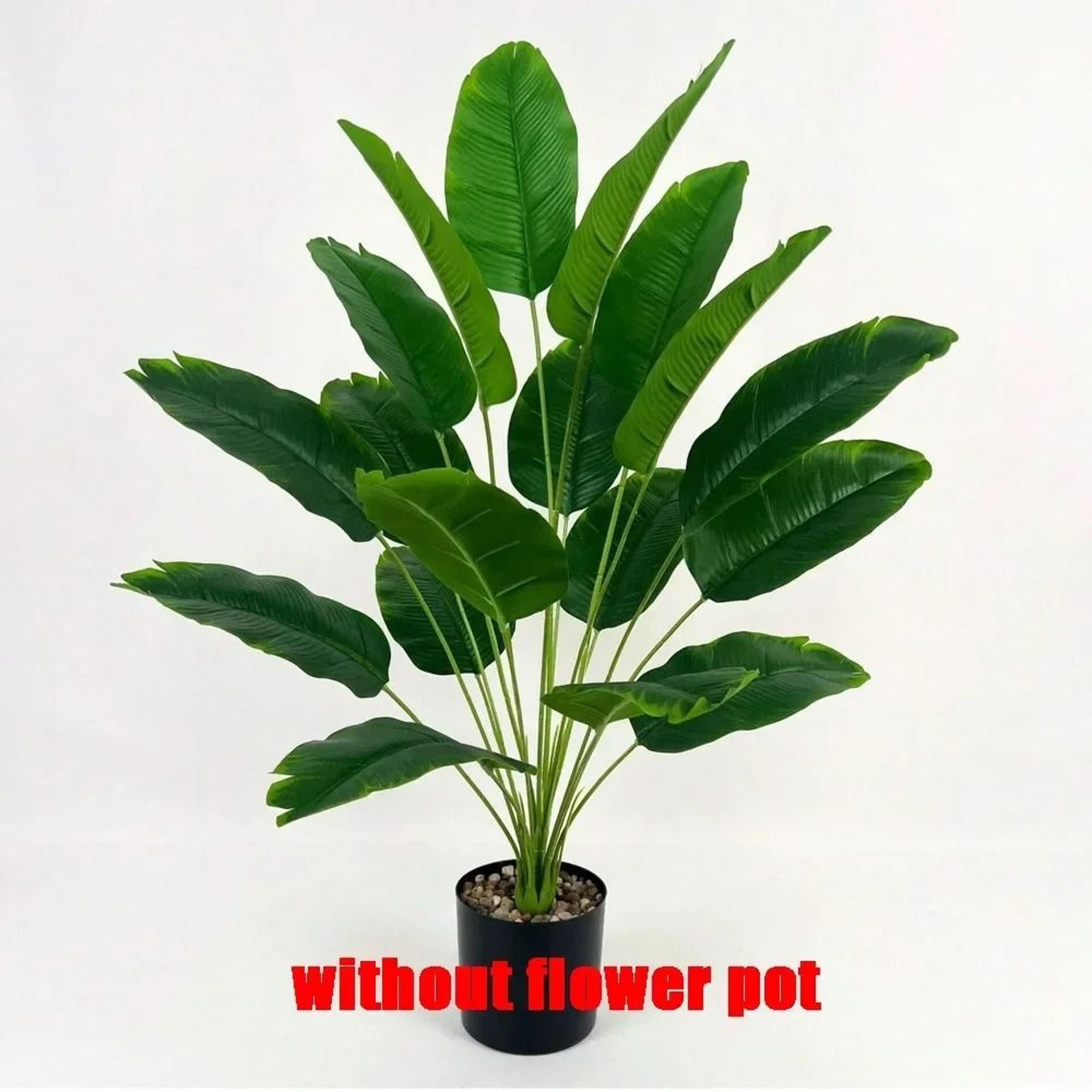 Large Artificial Tropical Palm Tree Leaves Real Touch For Home Garden Party Decor 5
