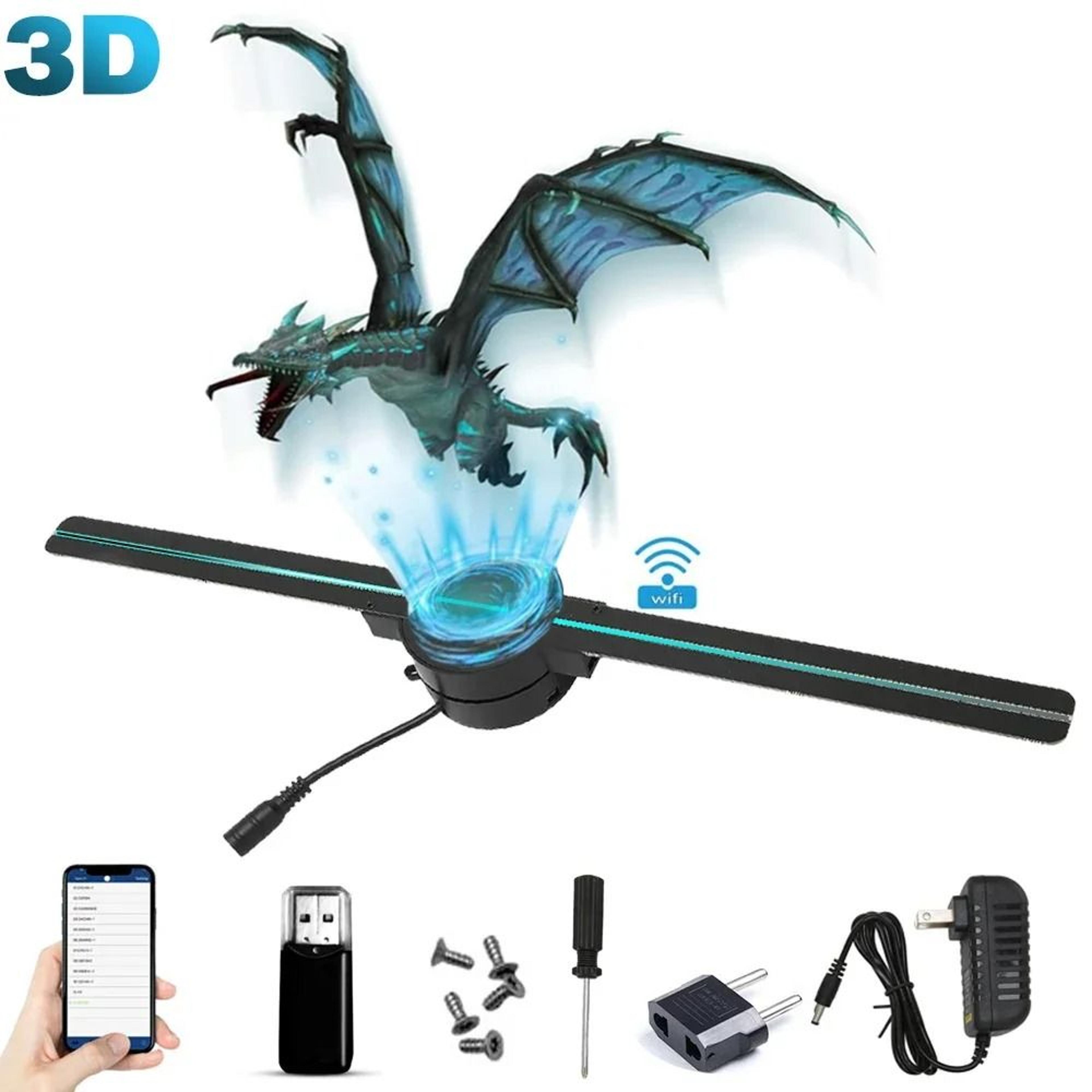 3D Hologram Fan 42CM WiFi Holographic Projector Advertising Display Light 0
