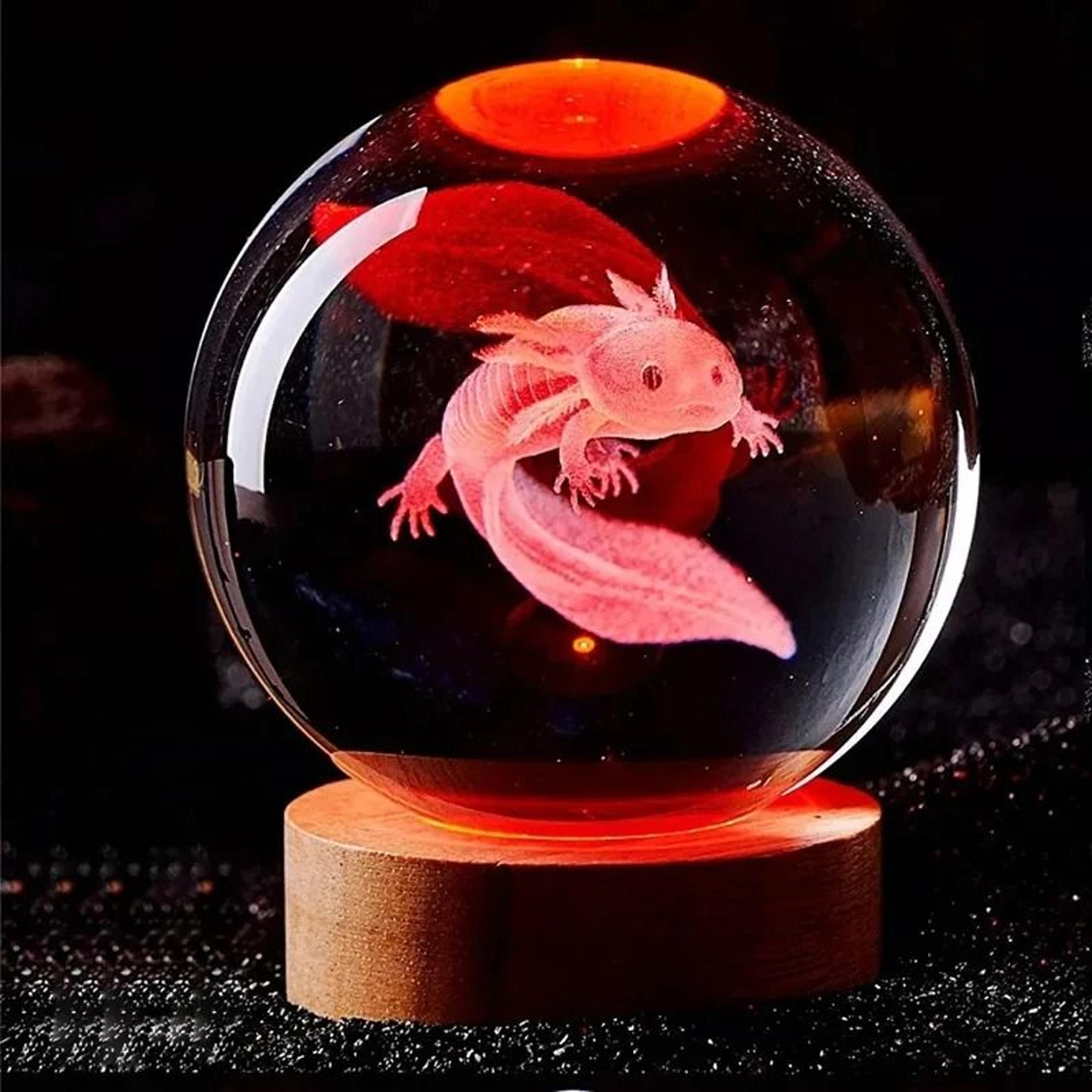 3D Laser Engraved Crystal Ball Night Light 0