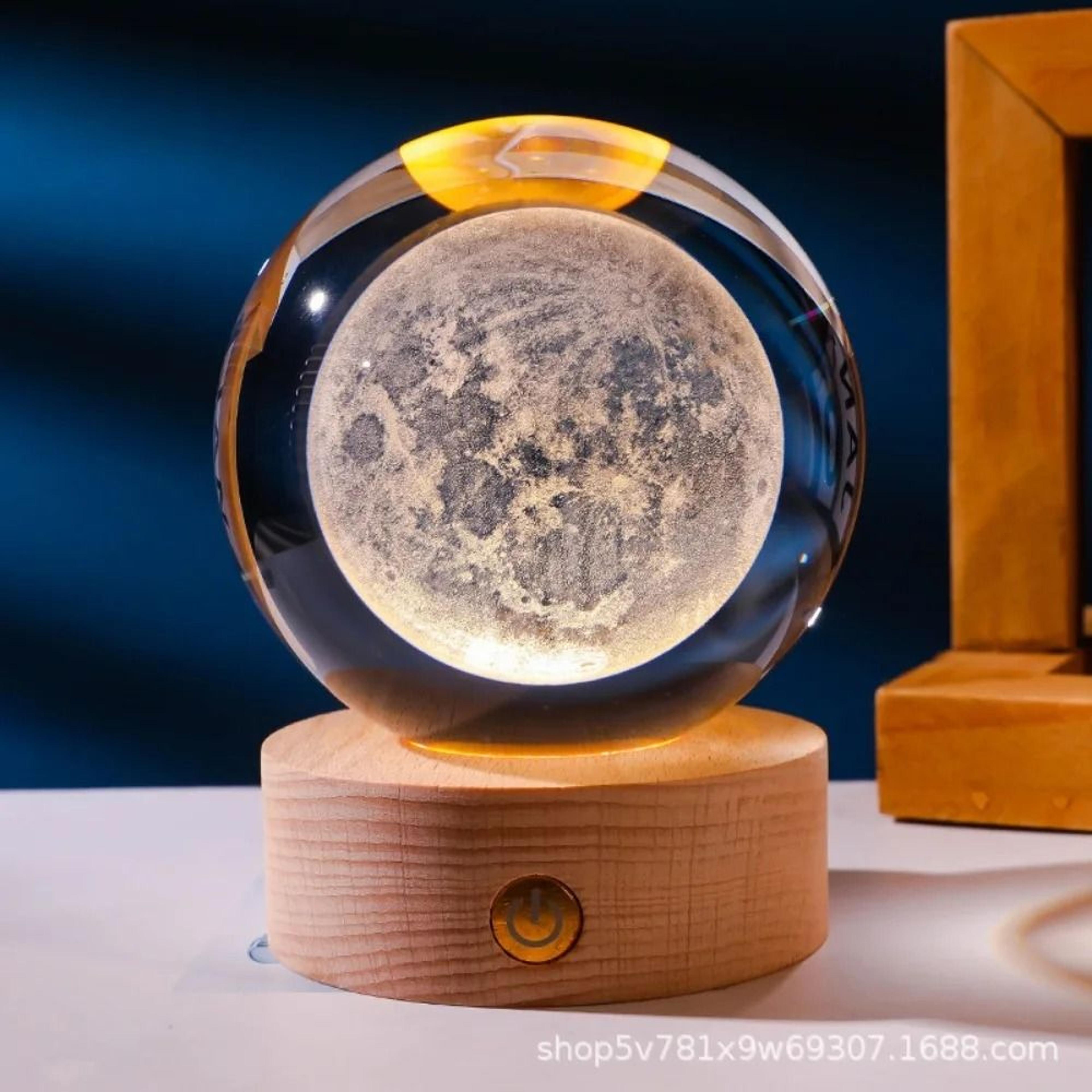 3D Laser Engraved Crystal Ball Night Light 9