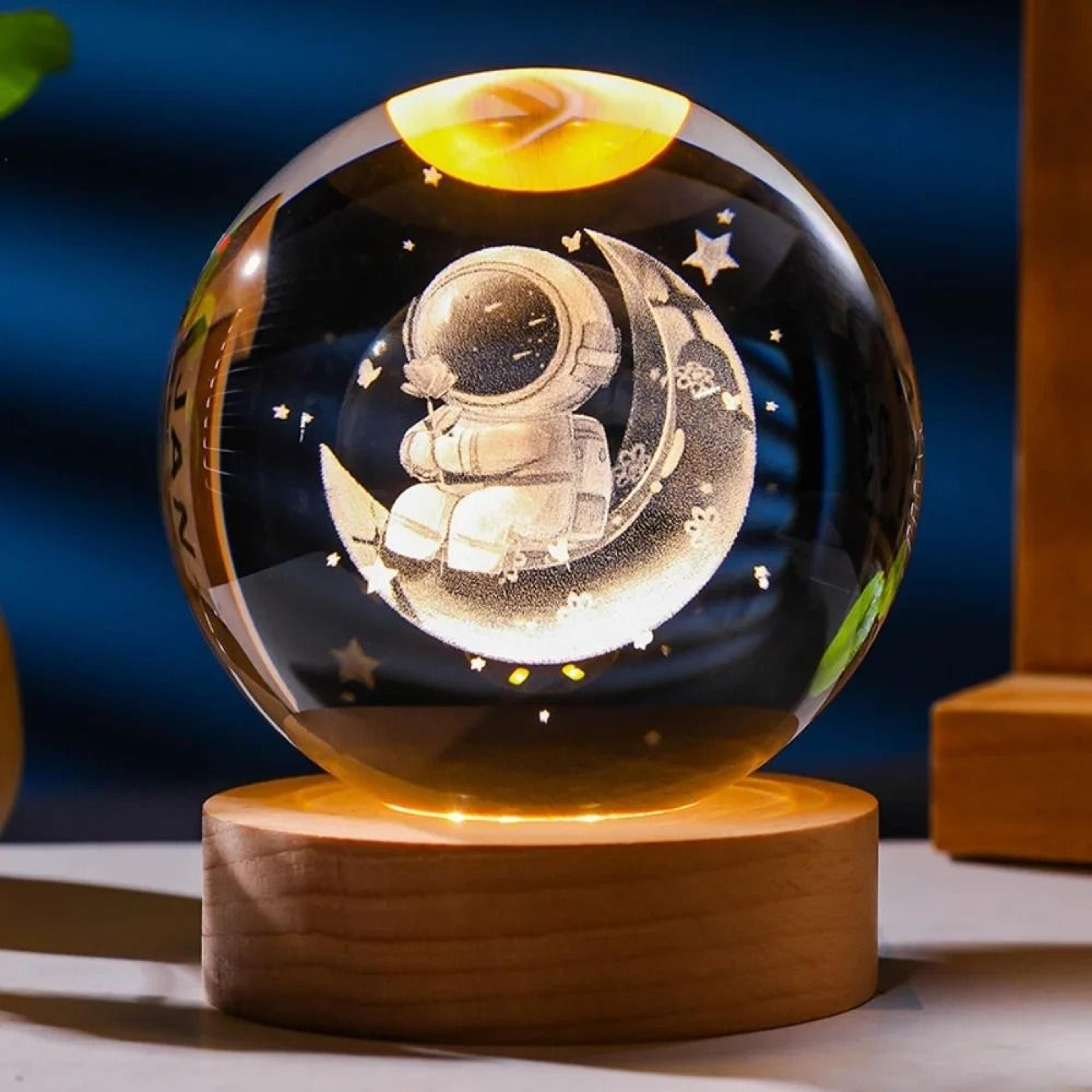 3D Laser Engraved Crystal Ball Night Light 11