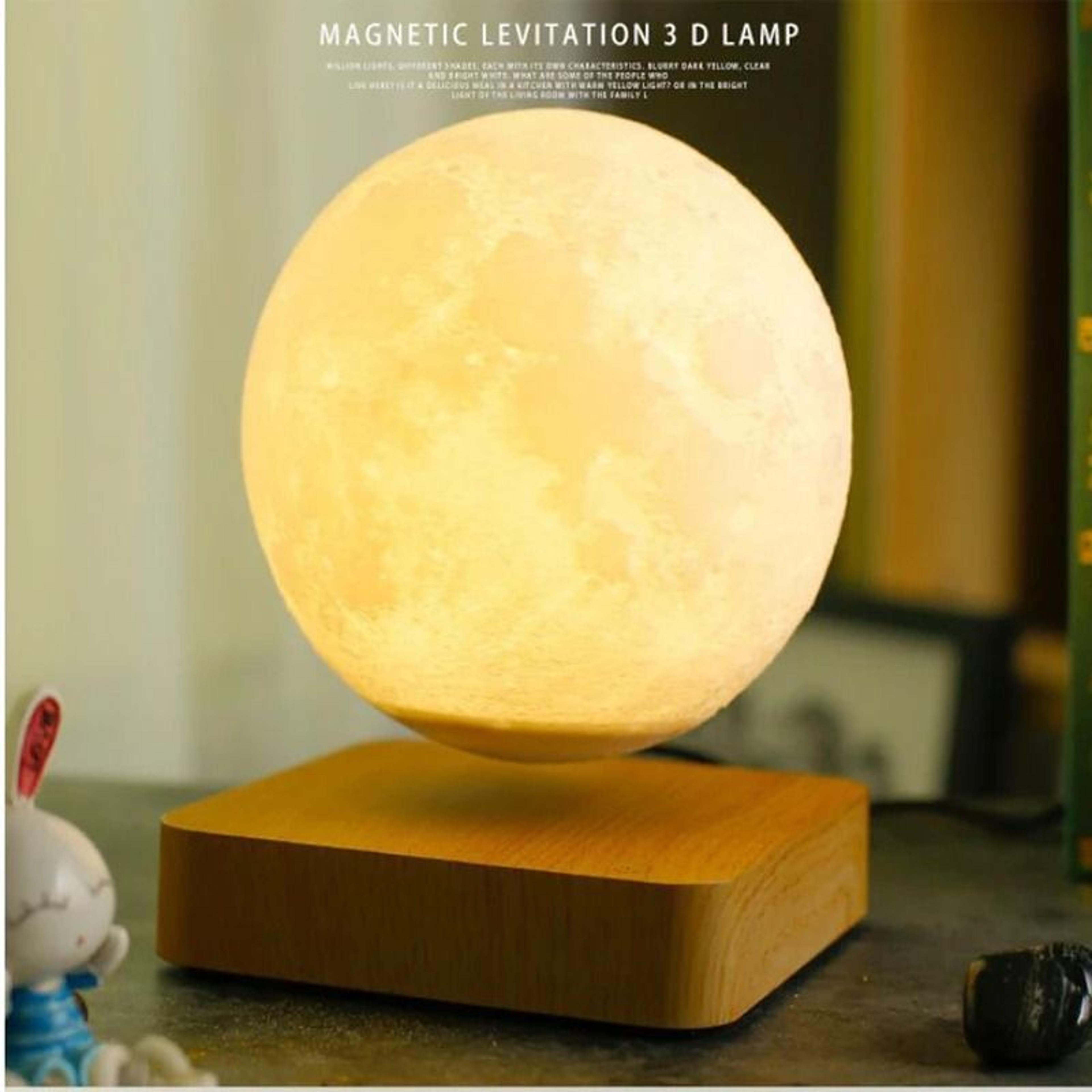 magnetic levitation moon lamp 3d printed floating led night light