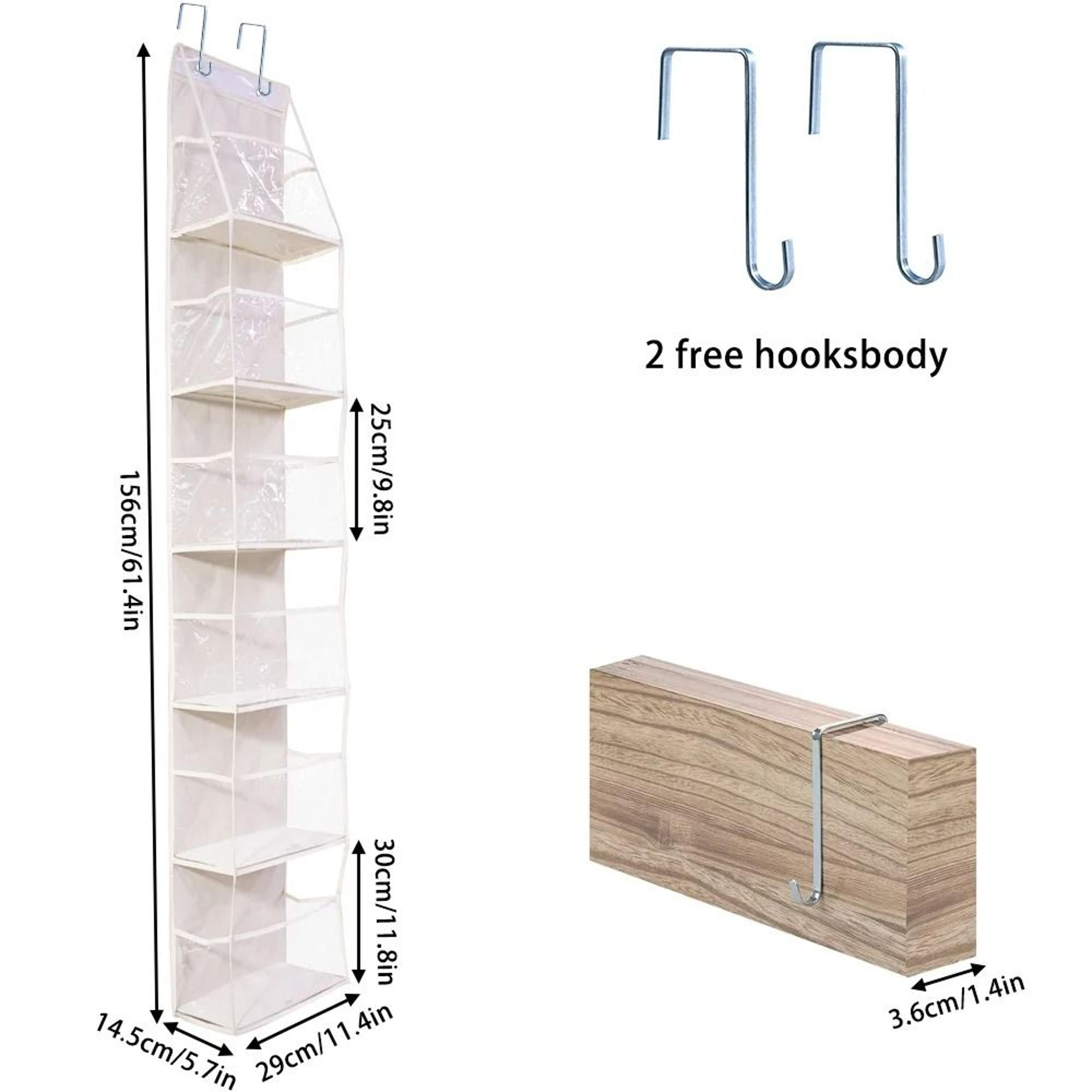Over The Door Hanging Organizer 4 Layer Or 6 Layer Storage Bag For Cosmetics Bathroom Closet 8