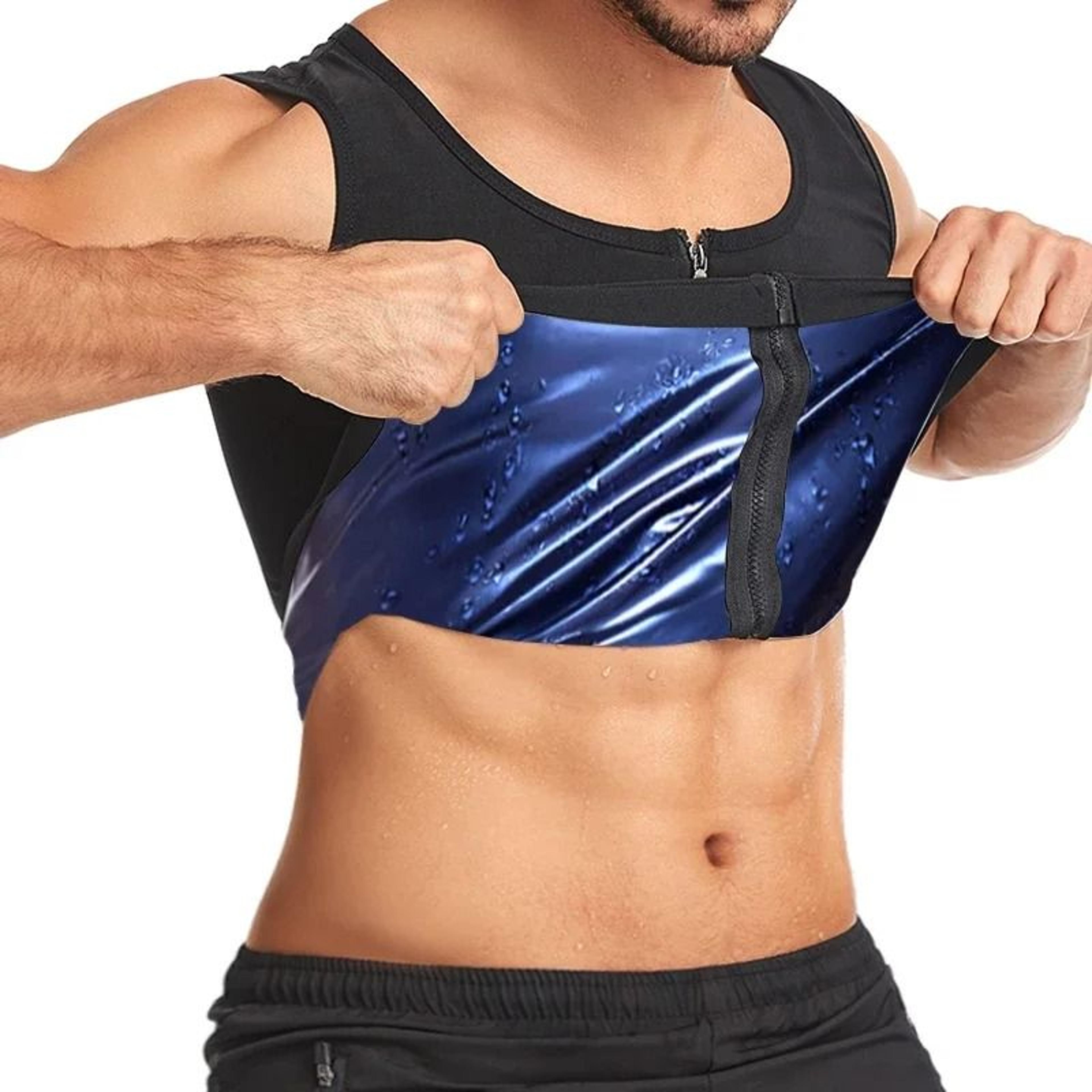 Men Slimming Sauna Vest Waist Trainer Zipper Shaper For Sweat And Fat Burning 1