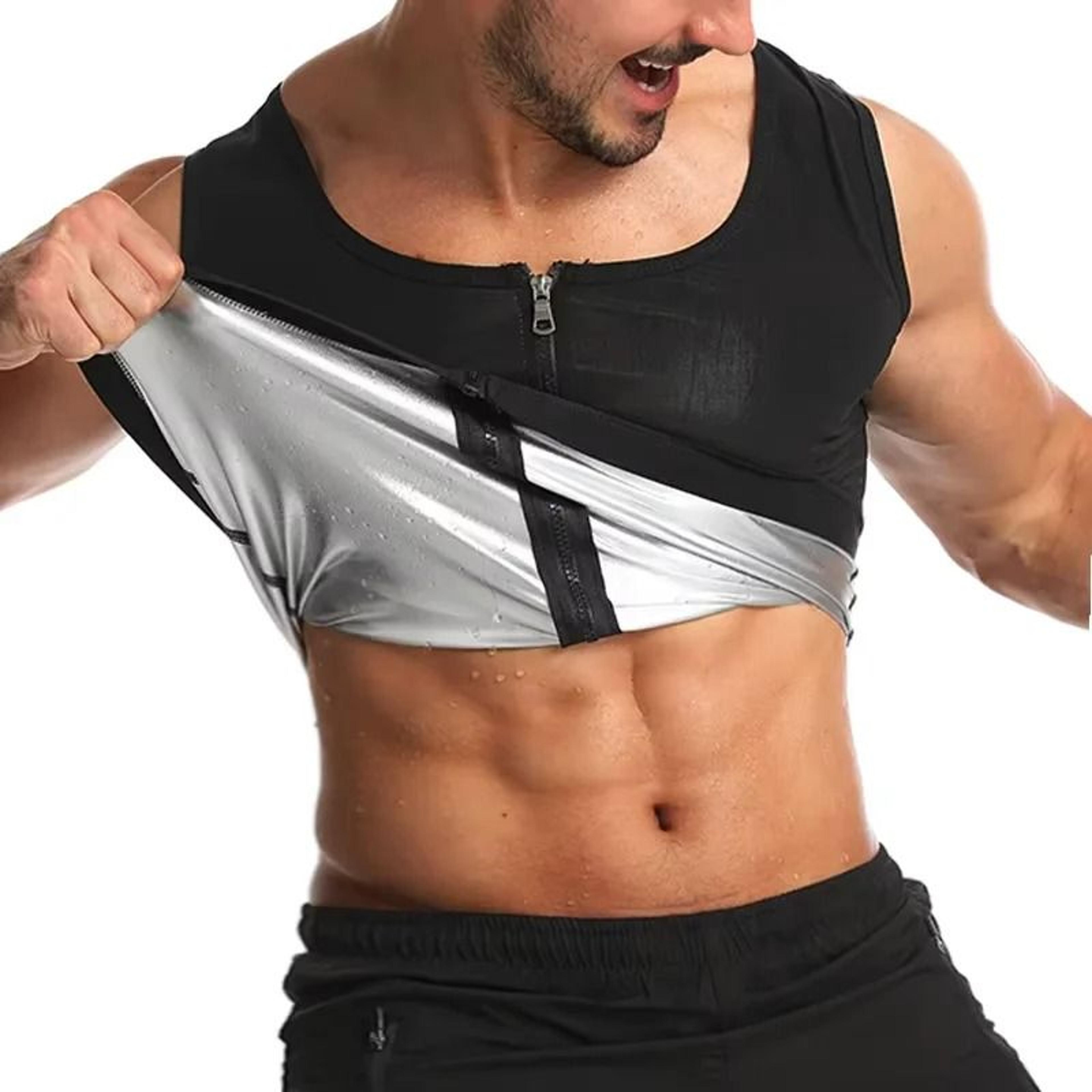 Men Slimming Sauna Vest Waist Trainer Zipper Shaper For Sweat And Fat Burning 2