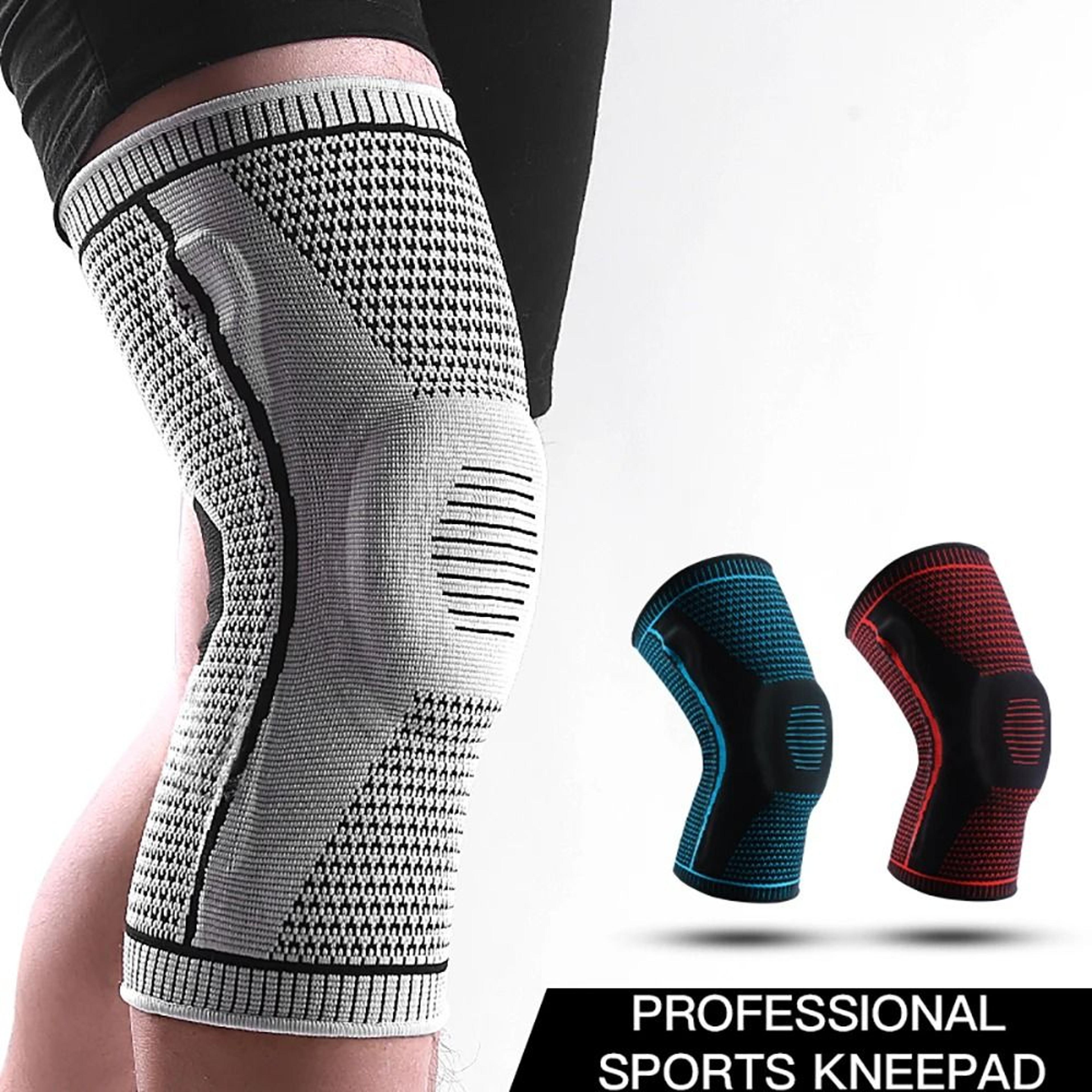 compression knee pads with silicone support for sports and joint protection