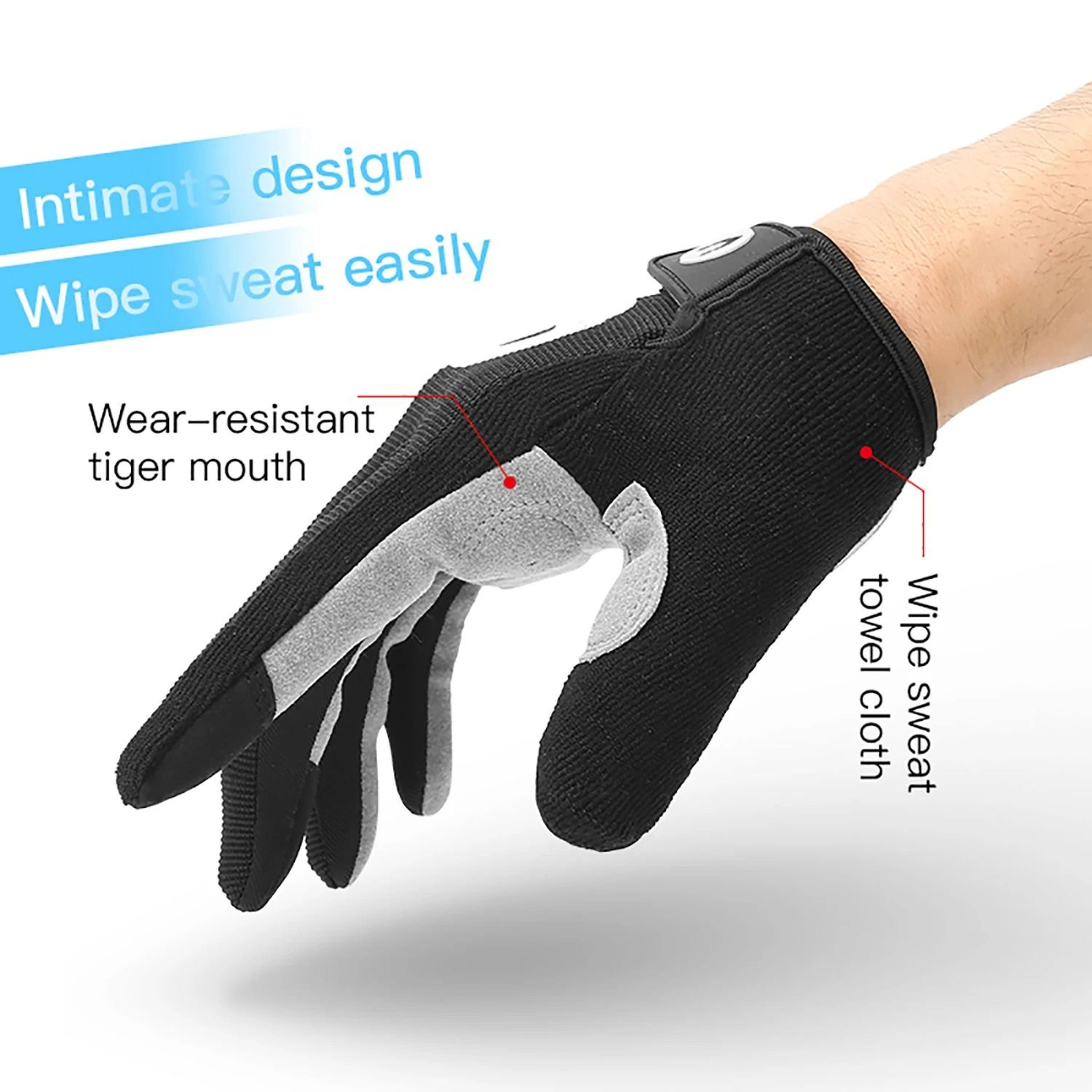 Cycling Full Finger Anti Slip Gloves With Shock Absorption And Breathable Padding 2