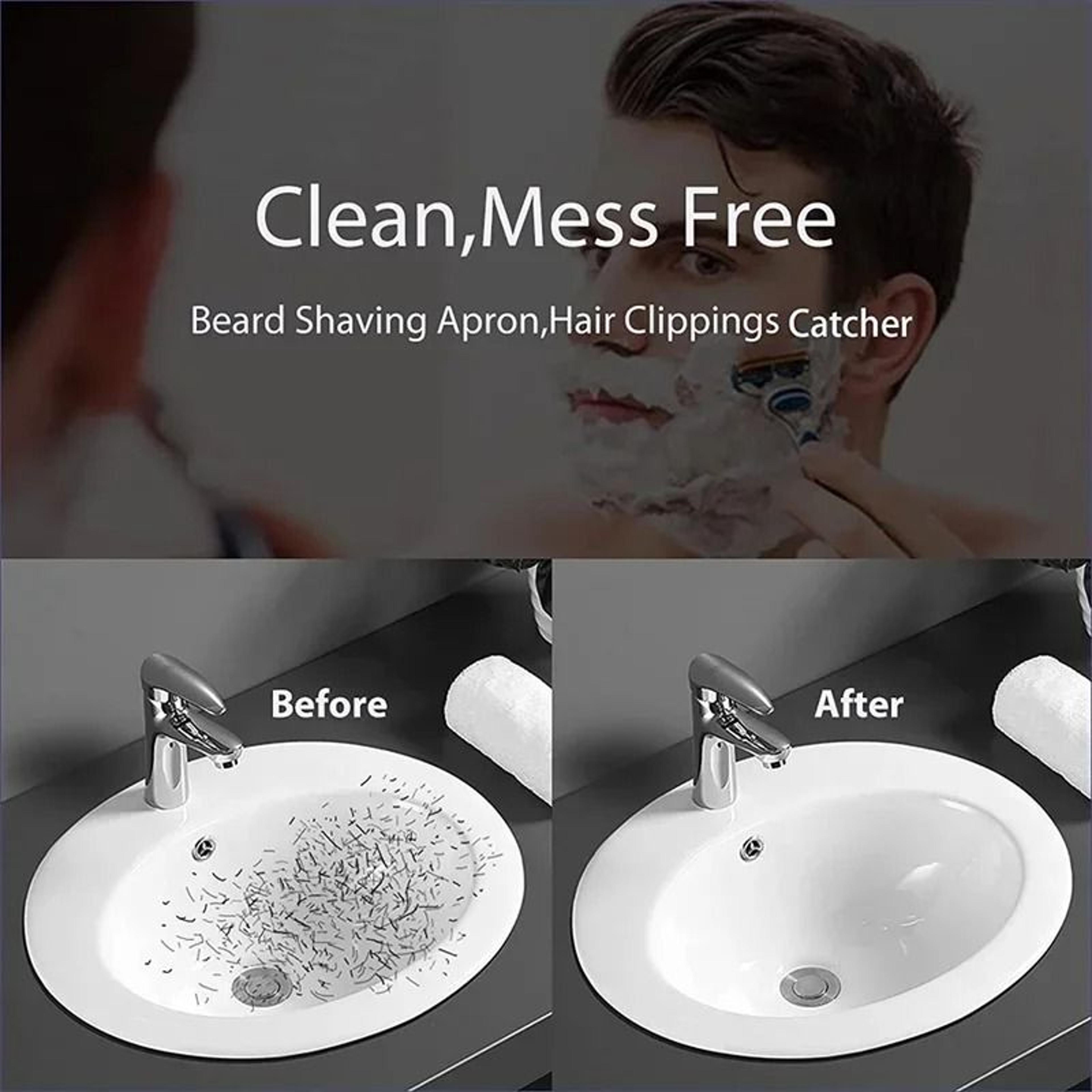 Mens Shave Beard Collector Non Stick Beard Shaving Cape With Strong Suction Cup 3