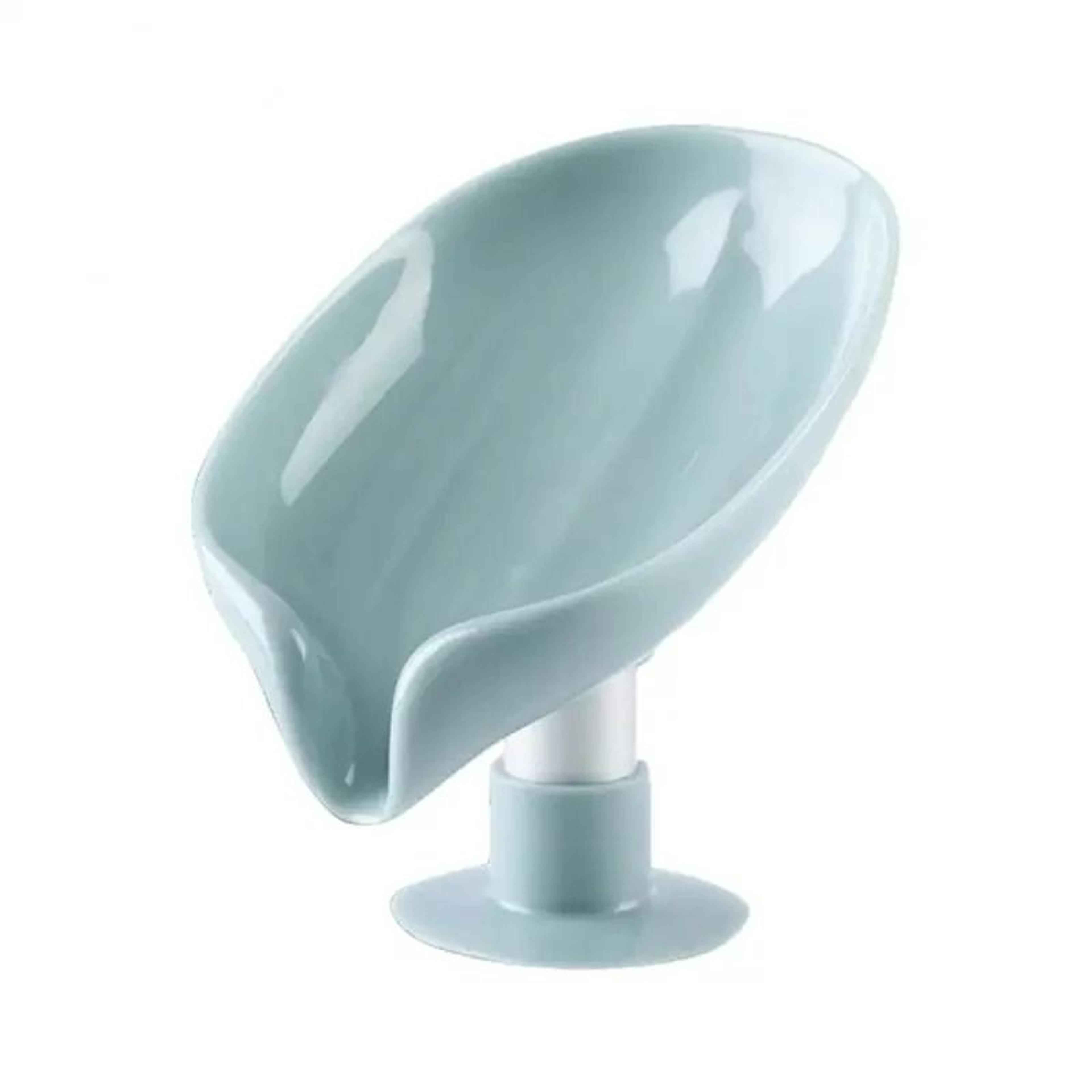 Leaf Shape Soap Holder With Suction Cup Sponge Dish Rack 7
