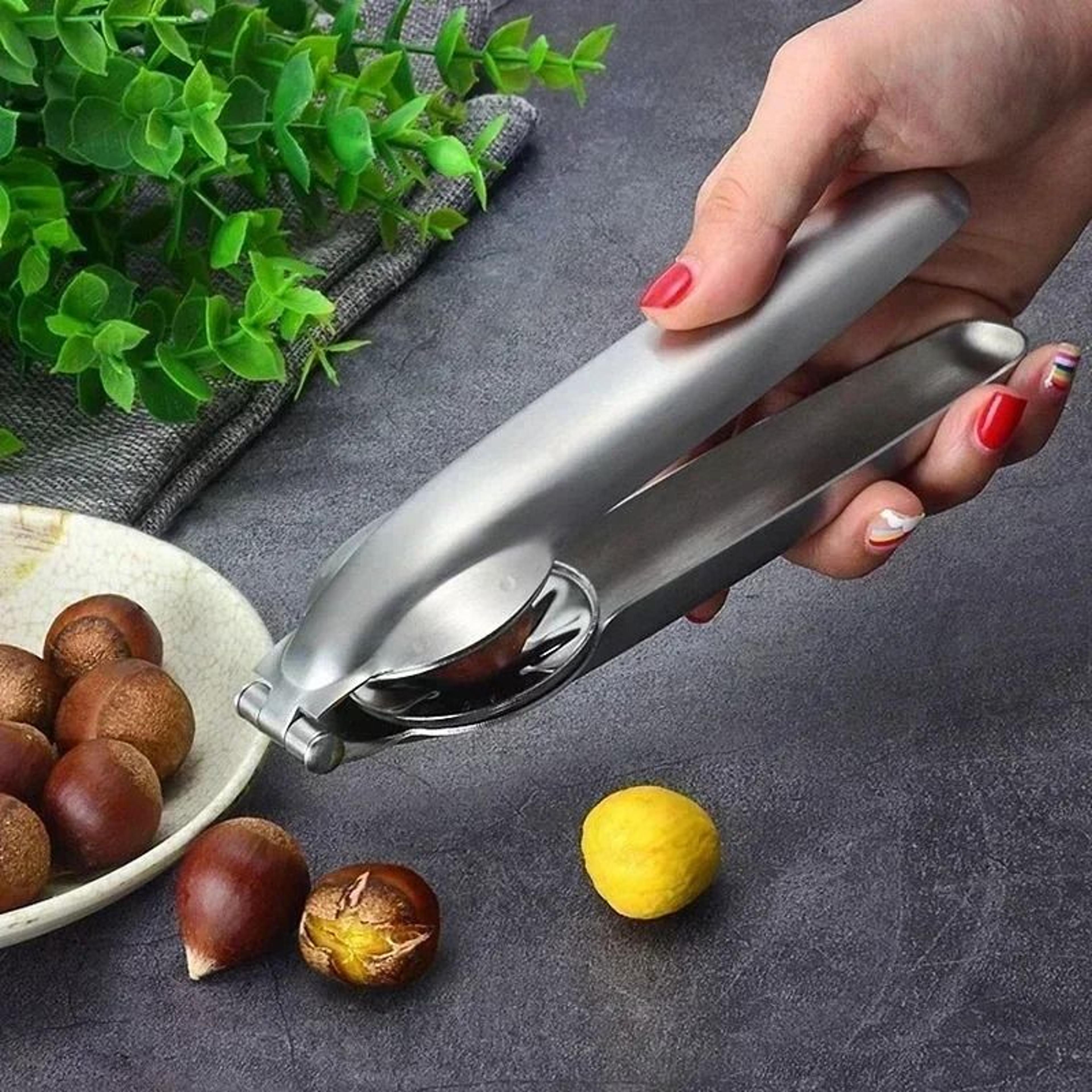 Stainless Steel Chestnut Opener Nut Cracker Sheller Walnut Pliers Kitchen Gadget 5