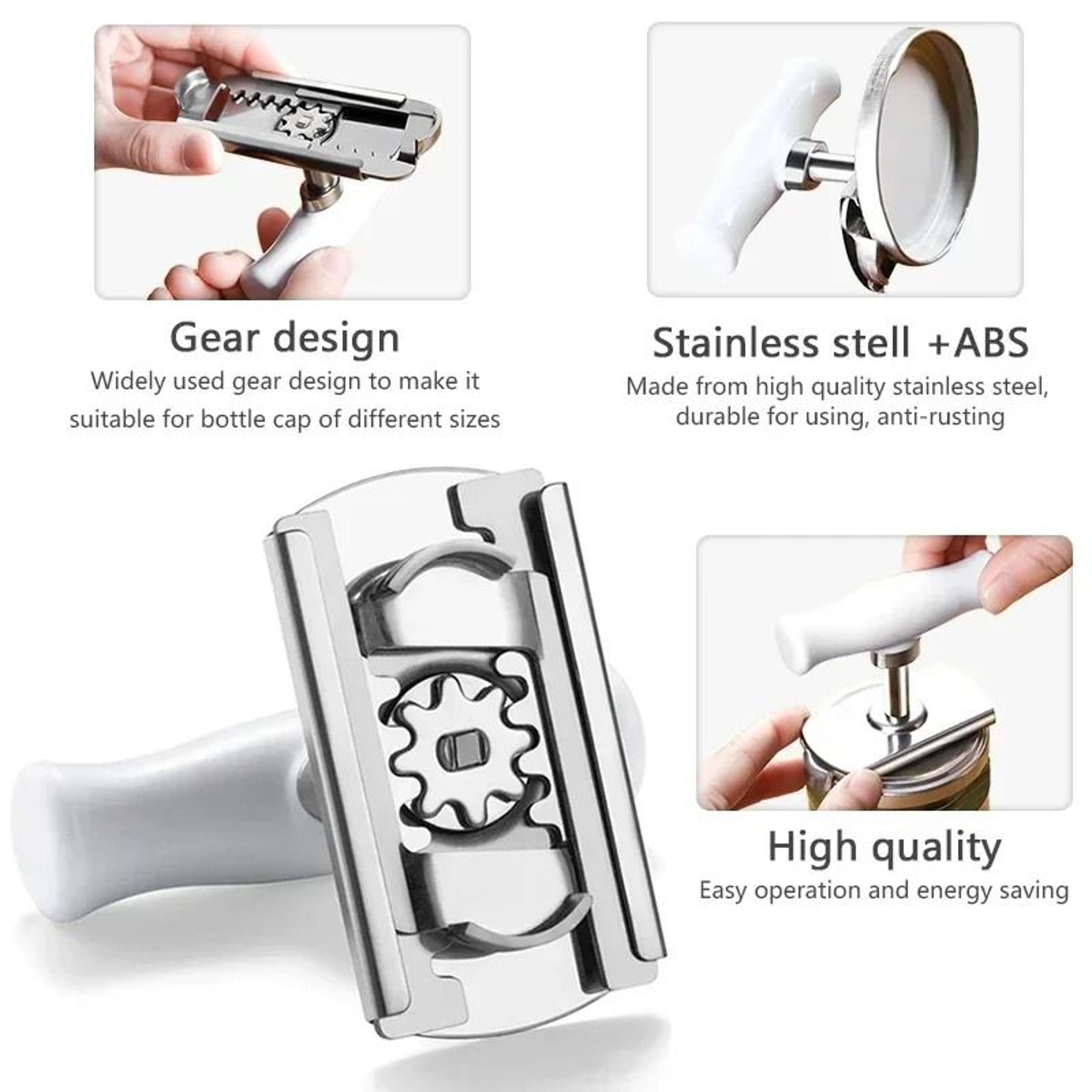 Stainless Steel Adjustable Non Slip Can Jar Bottle Lid Opener Tool 2