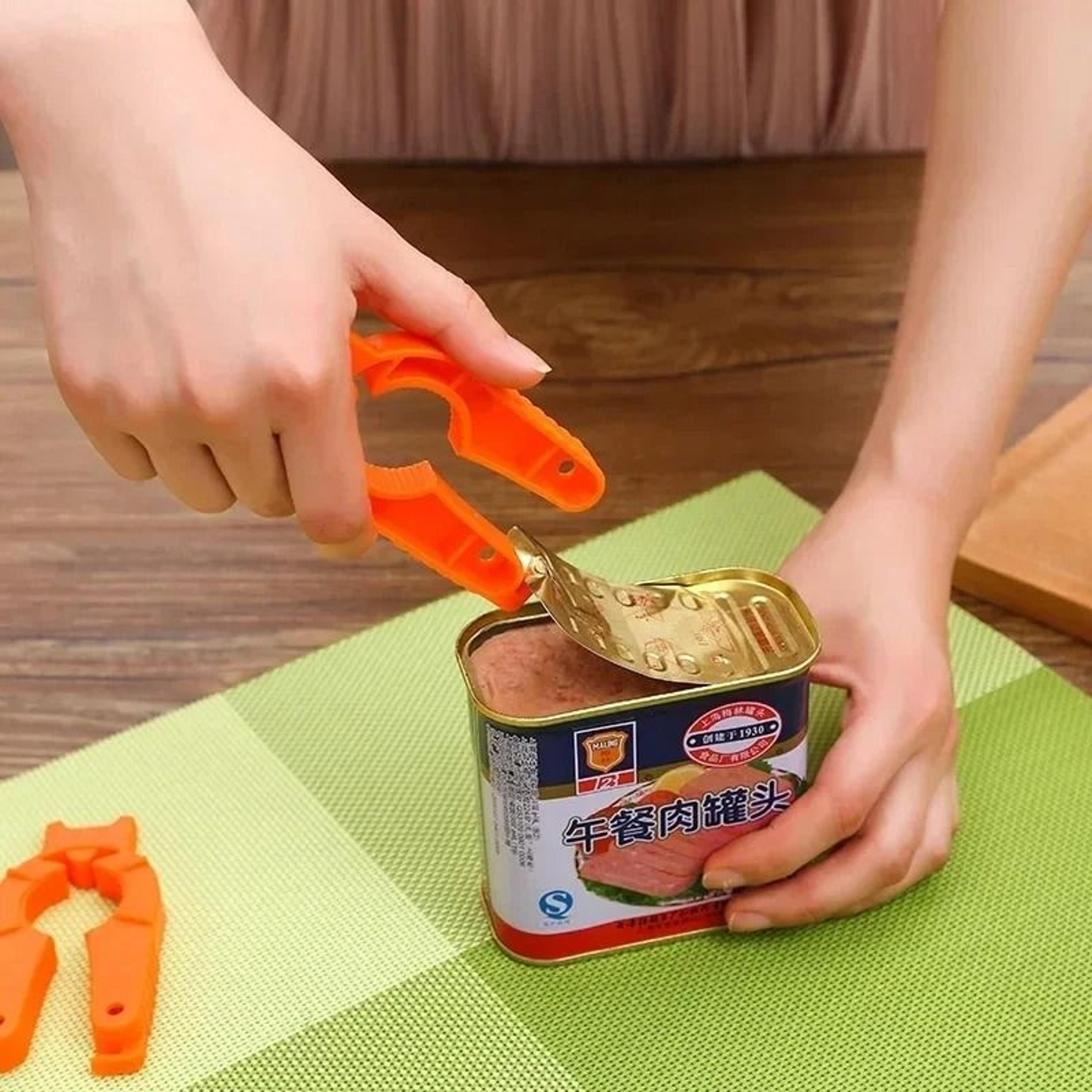 Plastic Multifunction Manual Can Bottle Opener Non Slip Kitchen Gadget 5