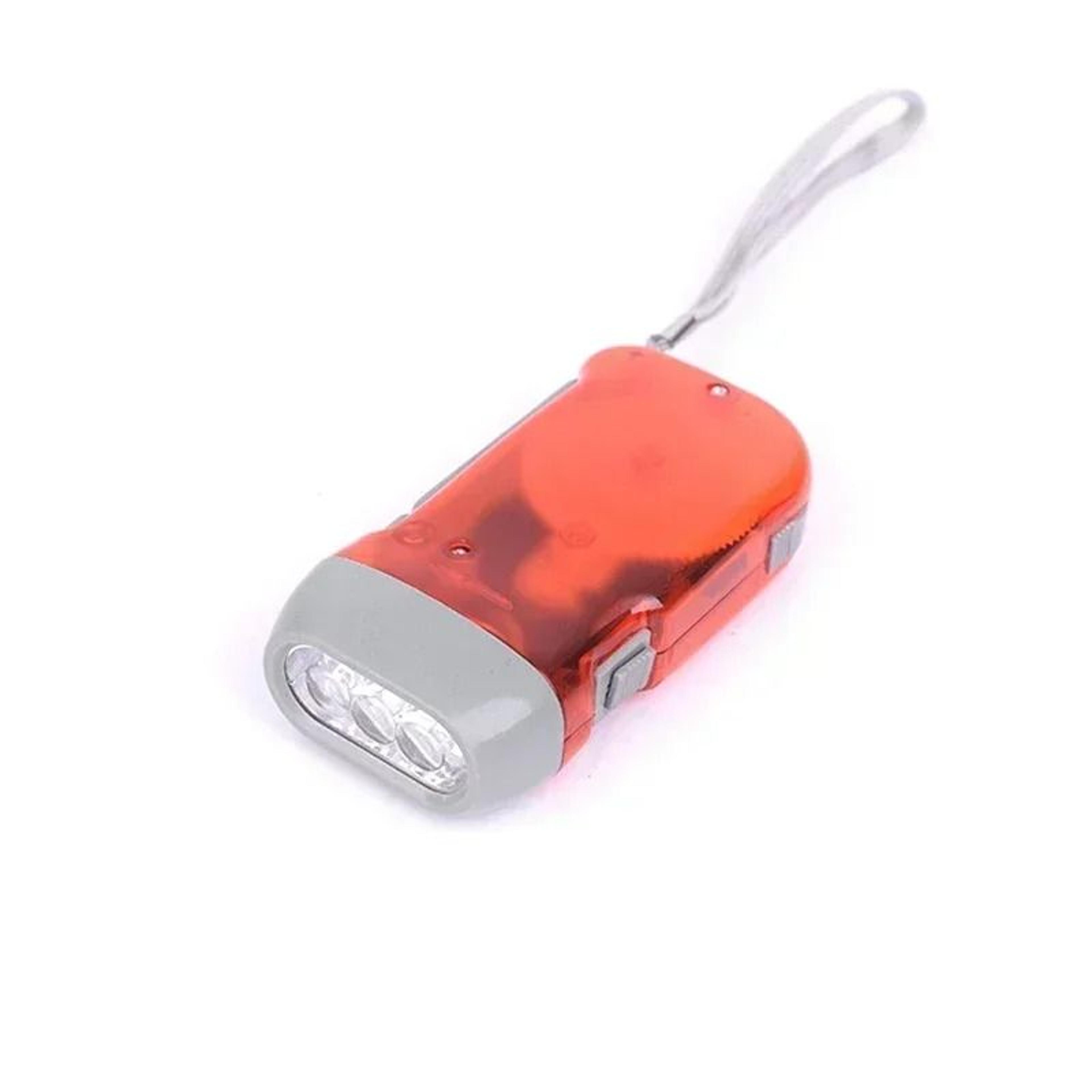 Hand Pressing Dynamo Crank Flashlight Mini Self Generating LED Lamp 6