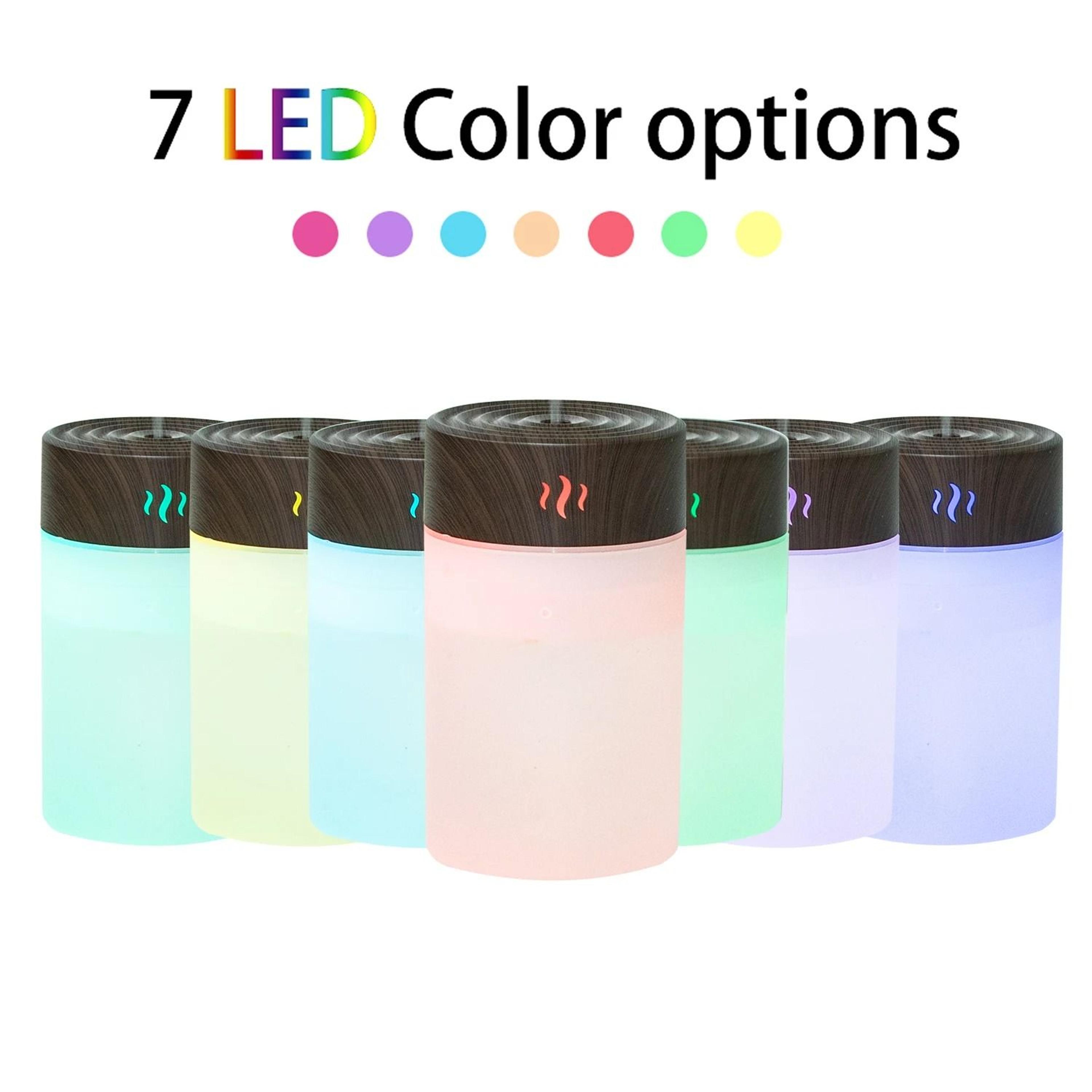 USB Air Humidifier 260ml Wood Grain Aroma Diffuser 8