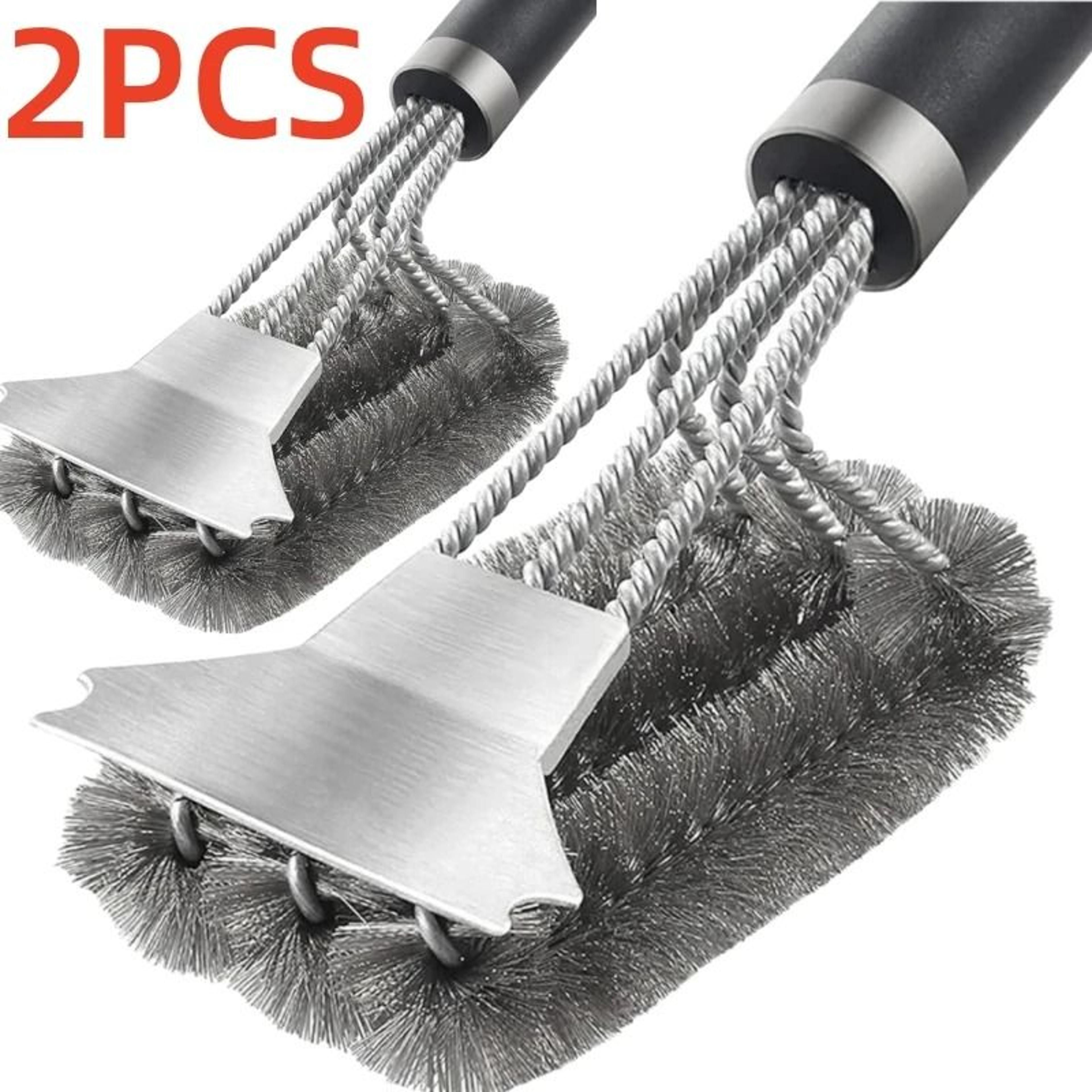 Safe Grill Brush And Scraper With Deluxe Handle Stainless Steel Bristles 7