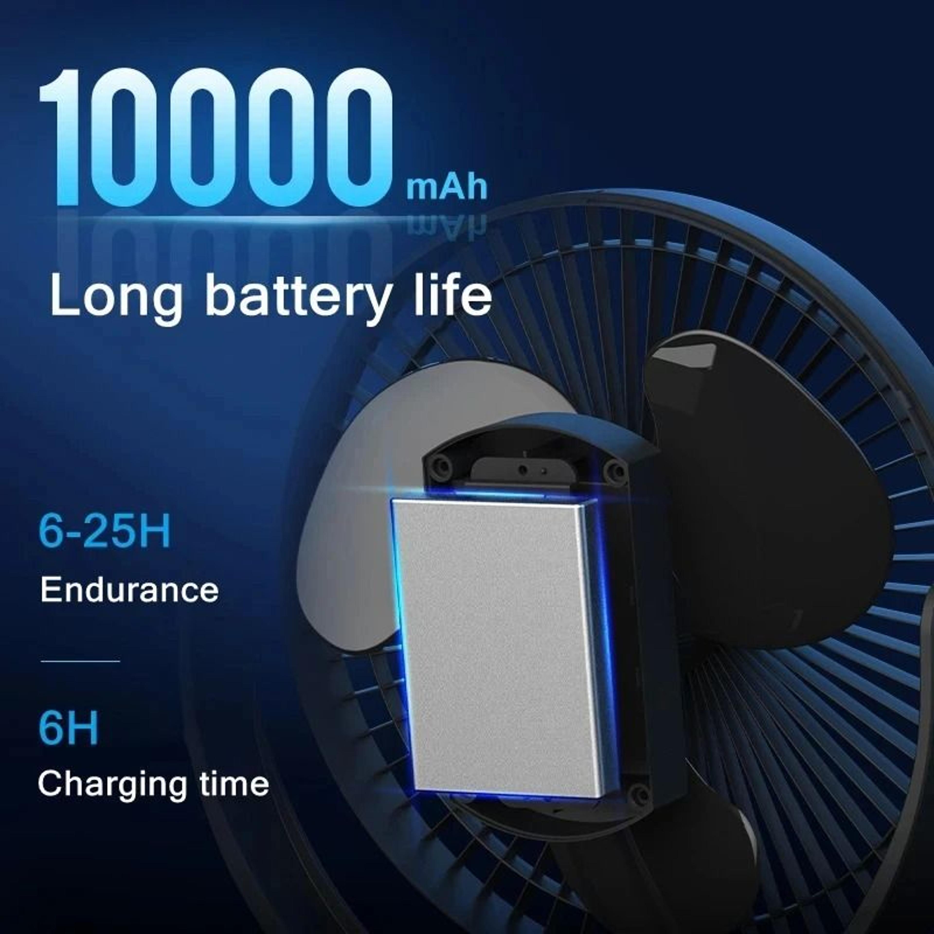 Rechargeable 10000mAh Wireless Table And Ceiling Fan 4 Speed Portable Clip Fan 1