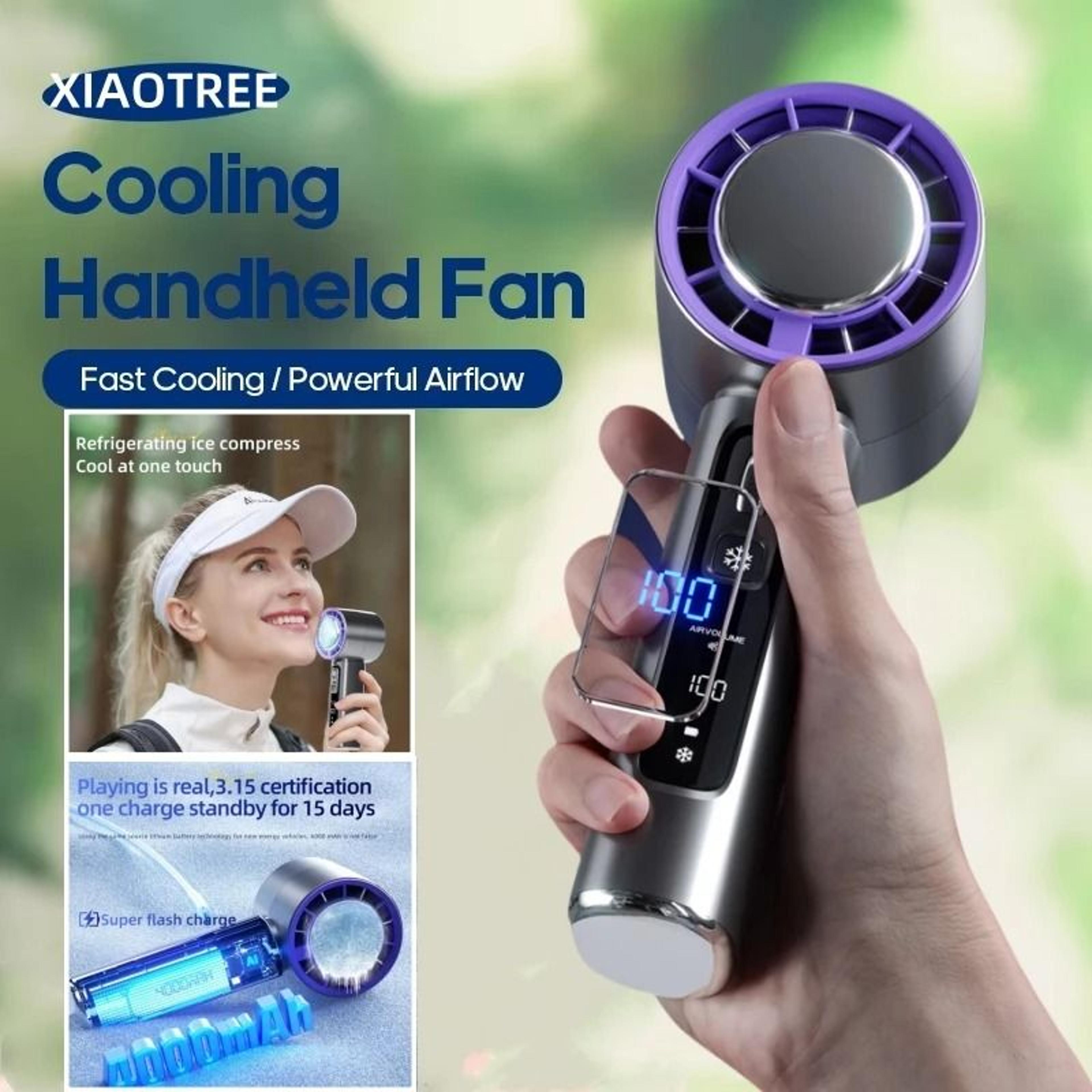 Rechargeable 4000mAh Electric Handheld Fan 100 Speeds Adjustable Portable Outdoor Turbo Fan 0