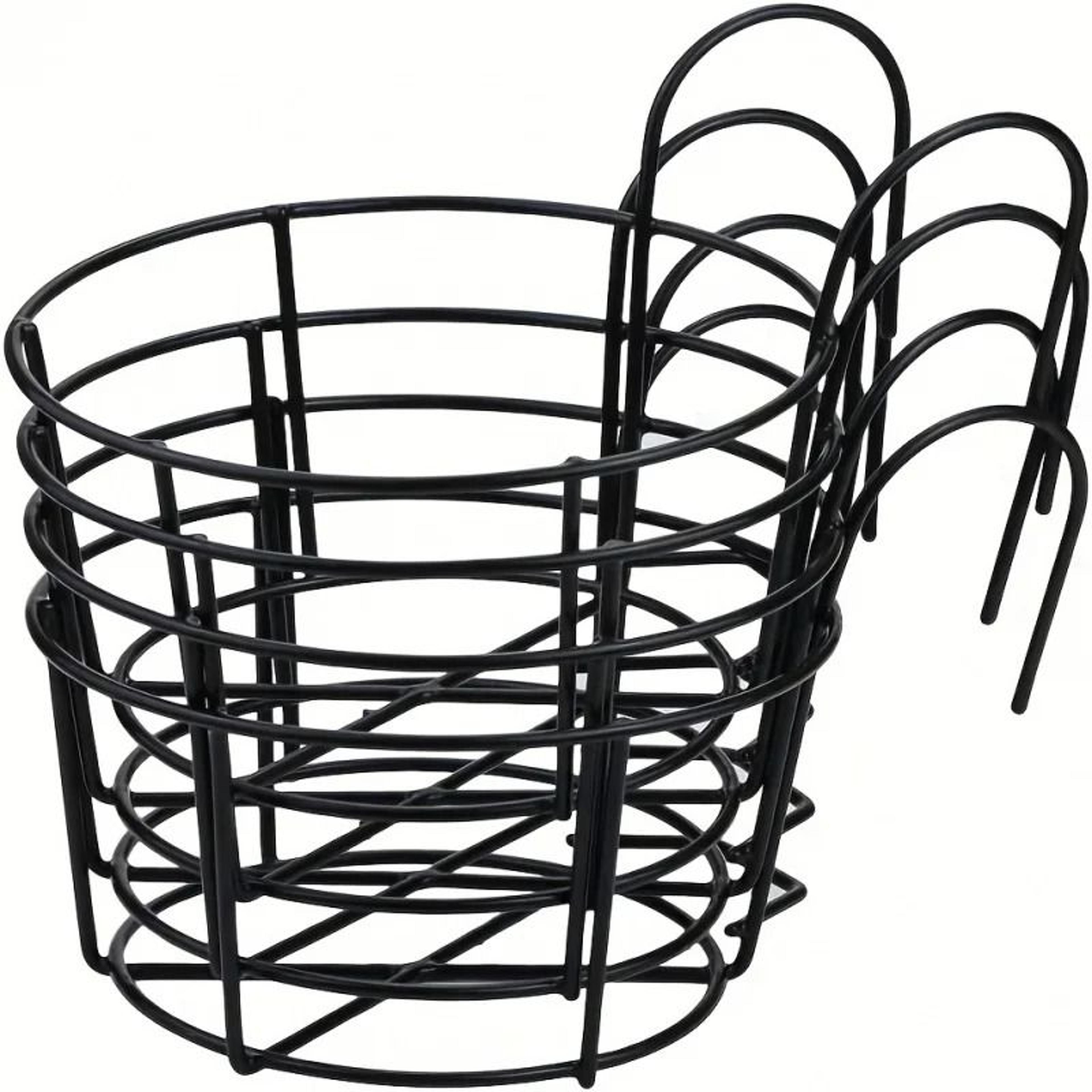 Stylish Round Metal Hanging Planters 4 Piece Set For Balcony Garden Indoor Decor 1