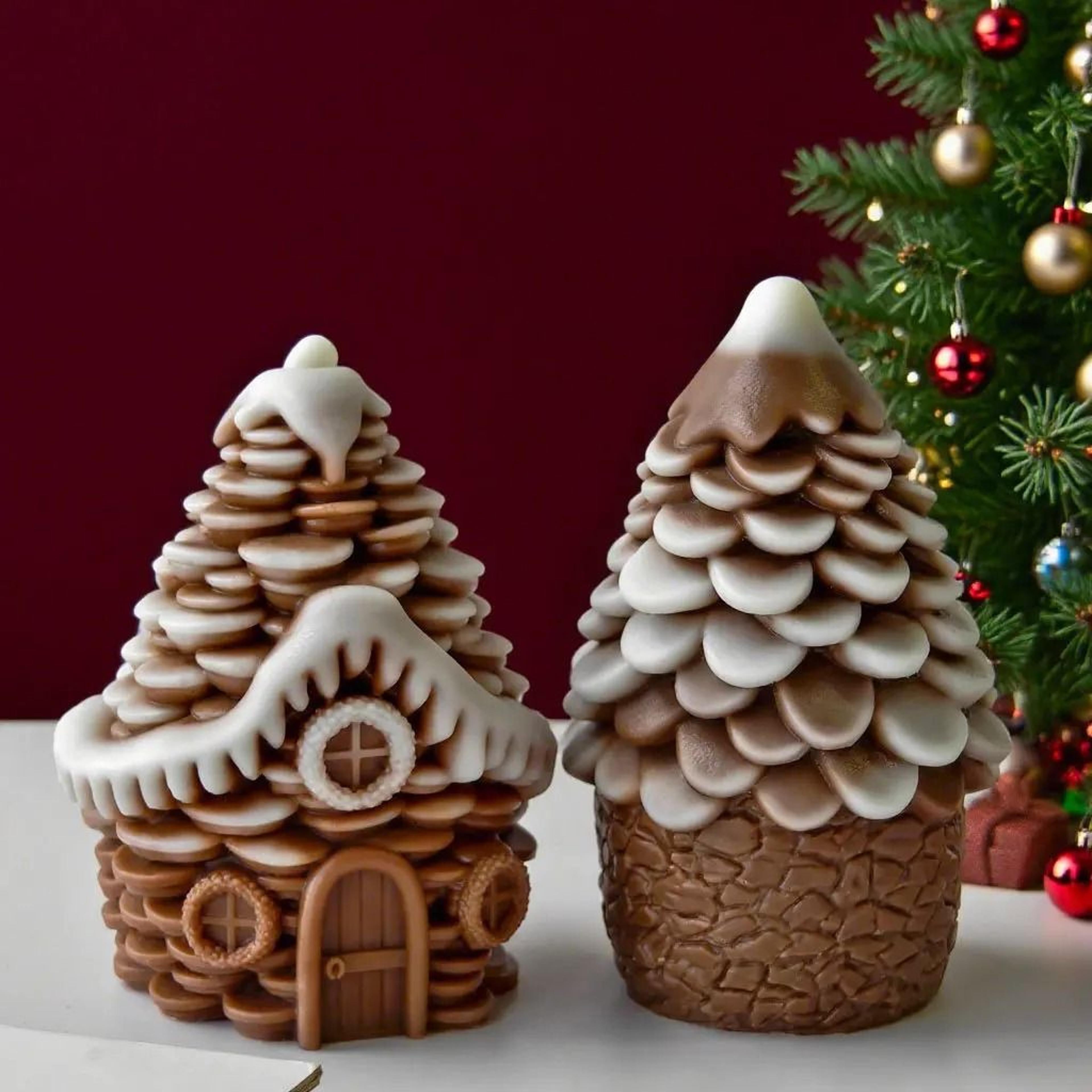 Pinecone House Candle Silicone Mold For DIY Wax And Resin Crafts 2
