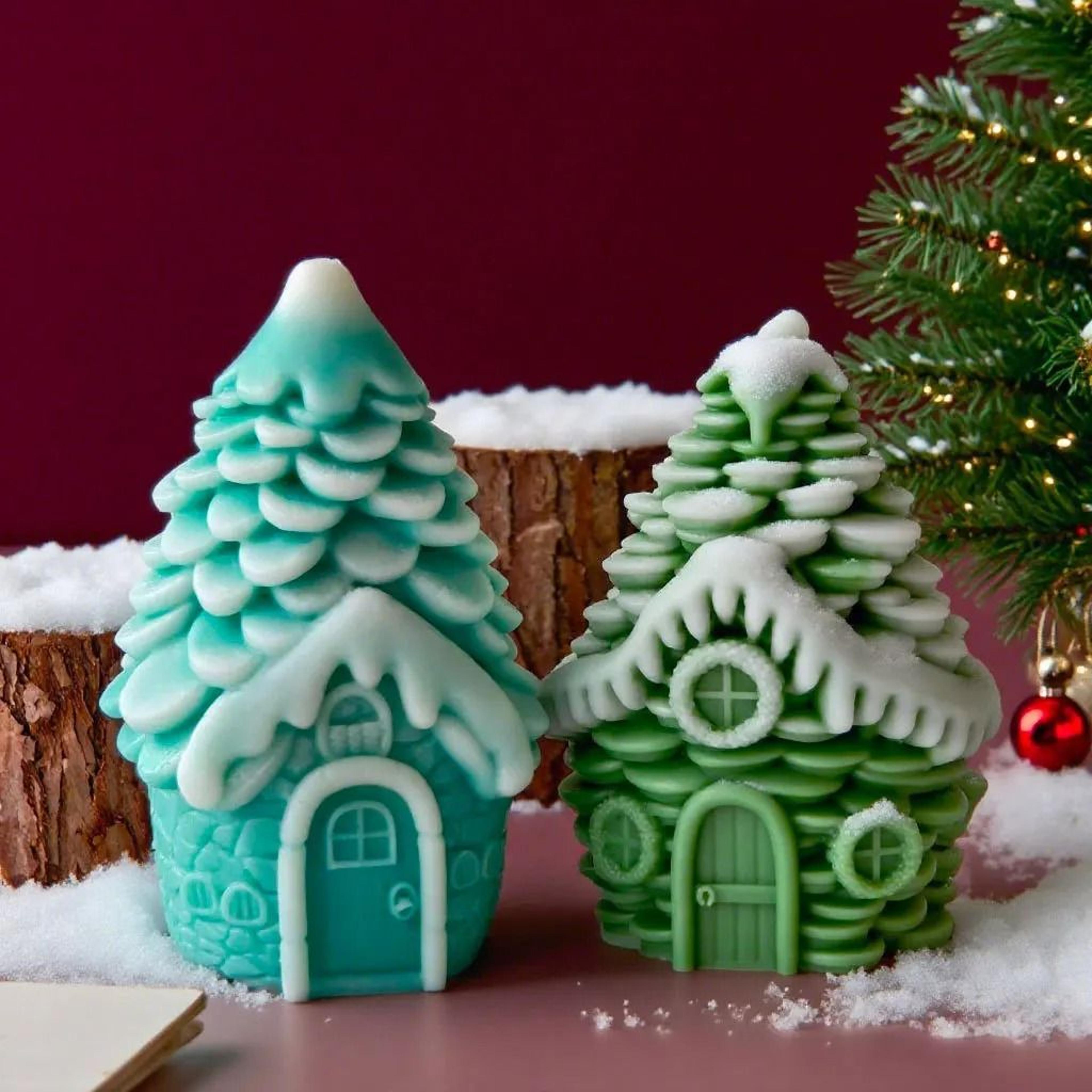 Pinecone House Candle Silicone Mold For DIY Wax And Resin Crafts 3