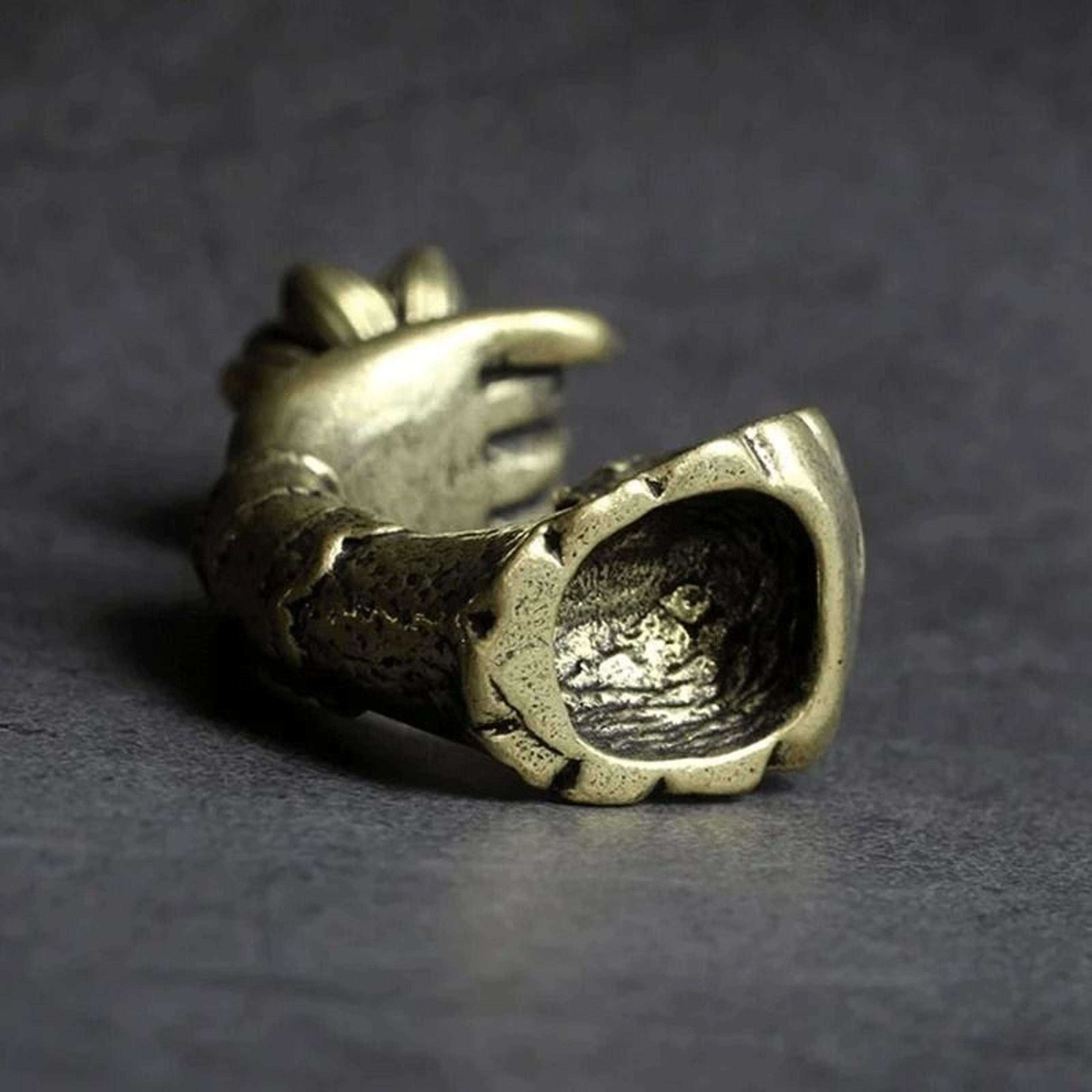 Copper Hand Lotus Backflow Incense Burner Aromatherapy Holder 3