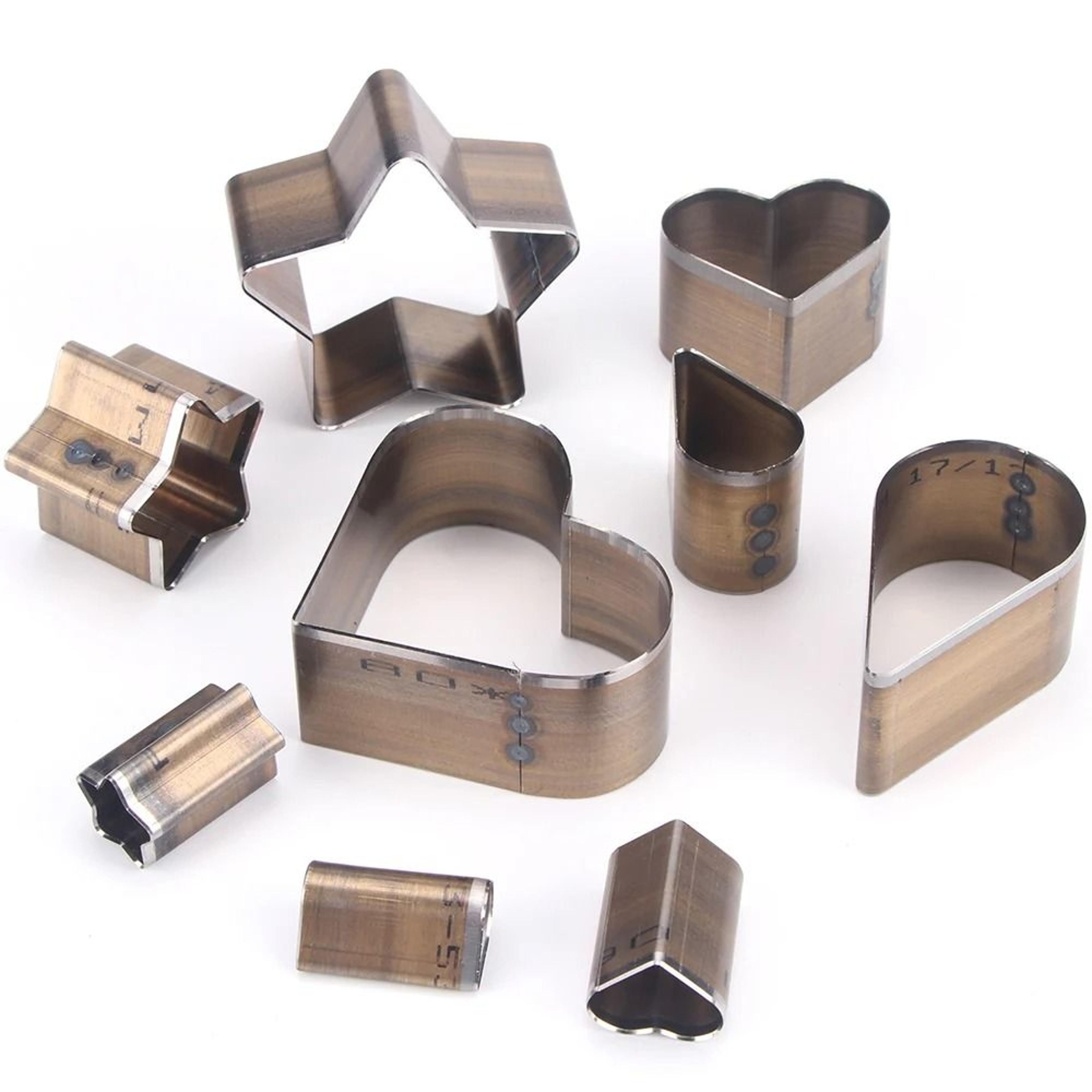 Manual Leather Craft Cutting Die Set 3 Piece Heart Shaped Punch Tool Kit 0