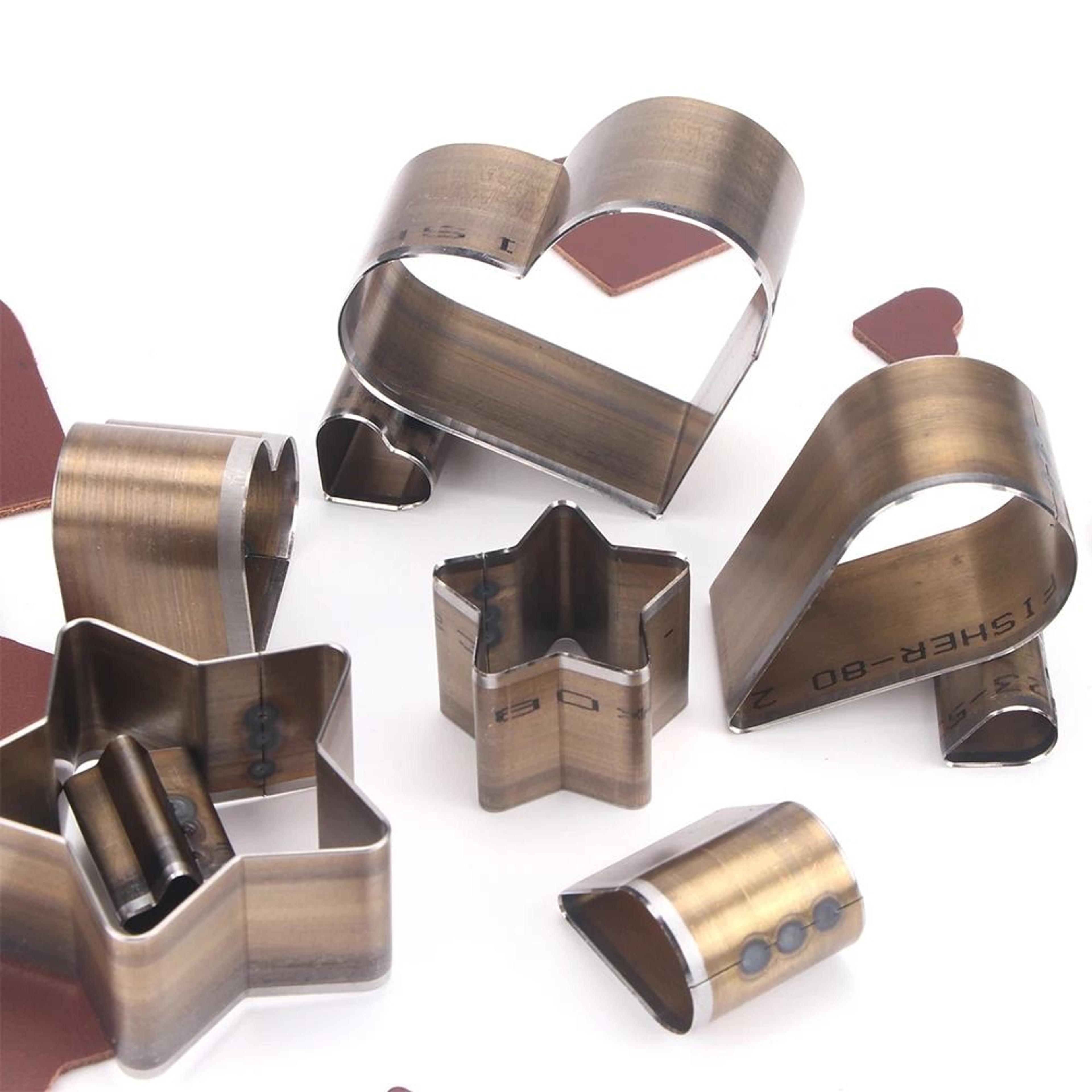 Manual Leather Craft Cutting Die Set 3 Piece Heart Shaped Punch Tool Kit 3