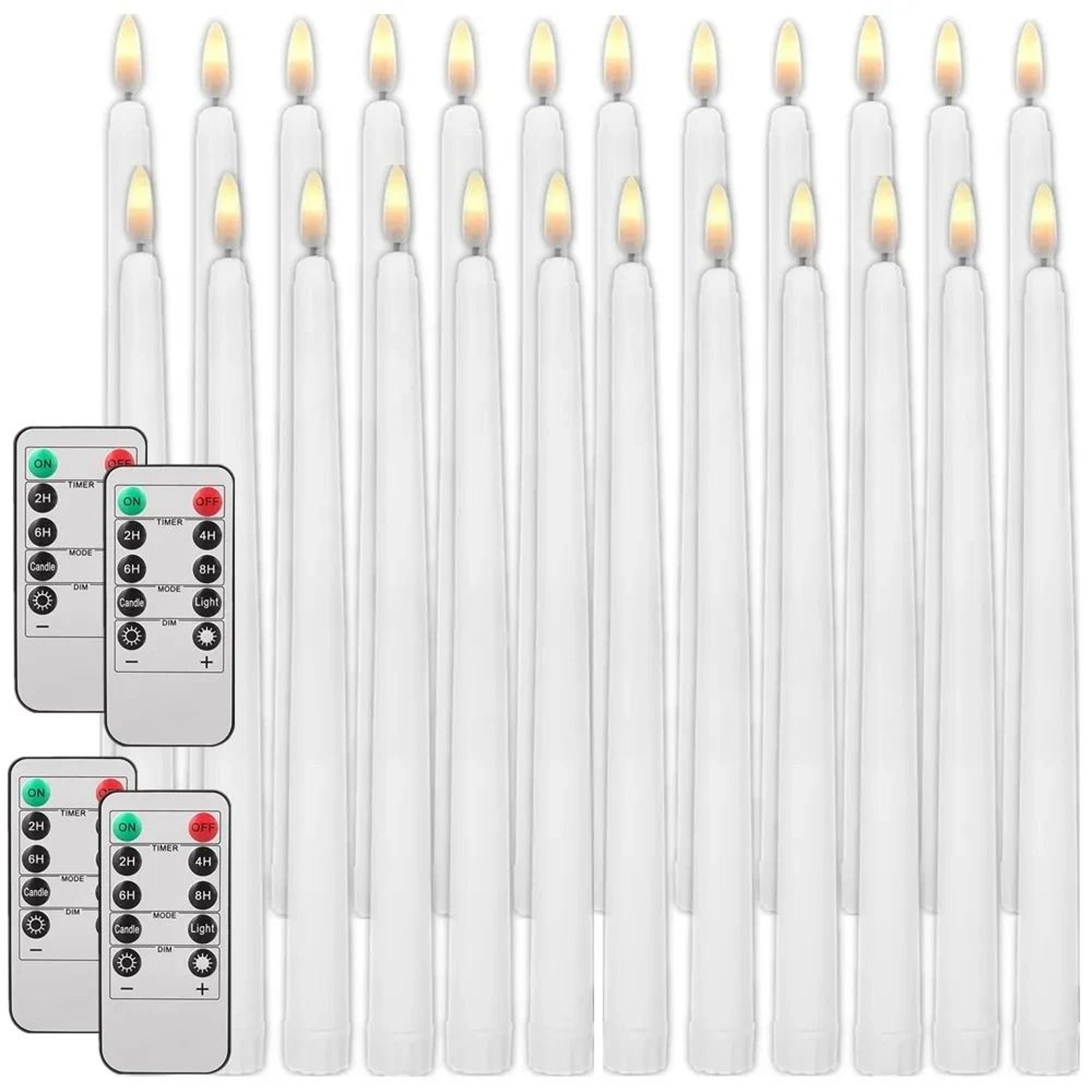 LED Flameless Flickering Taper Candles With Remote Battery Operated Tea Lights For Home And Wedding 9