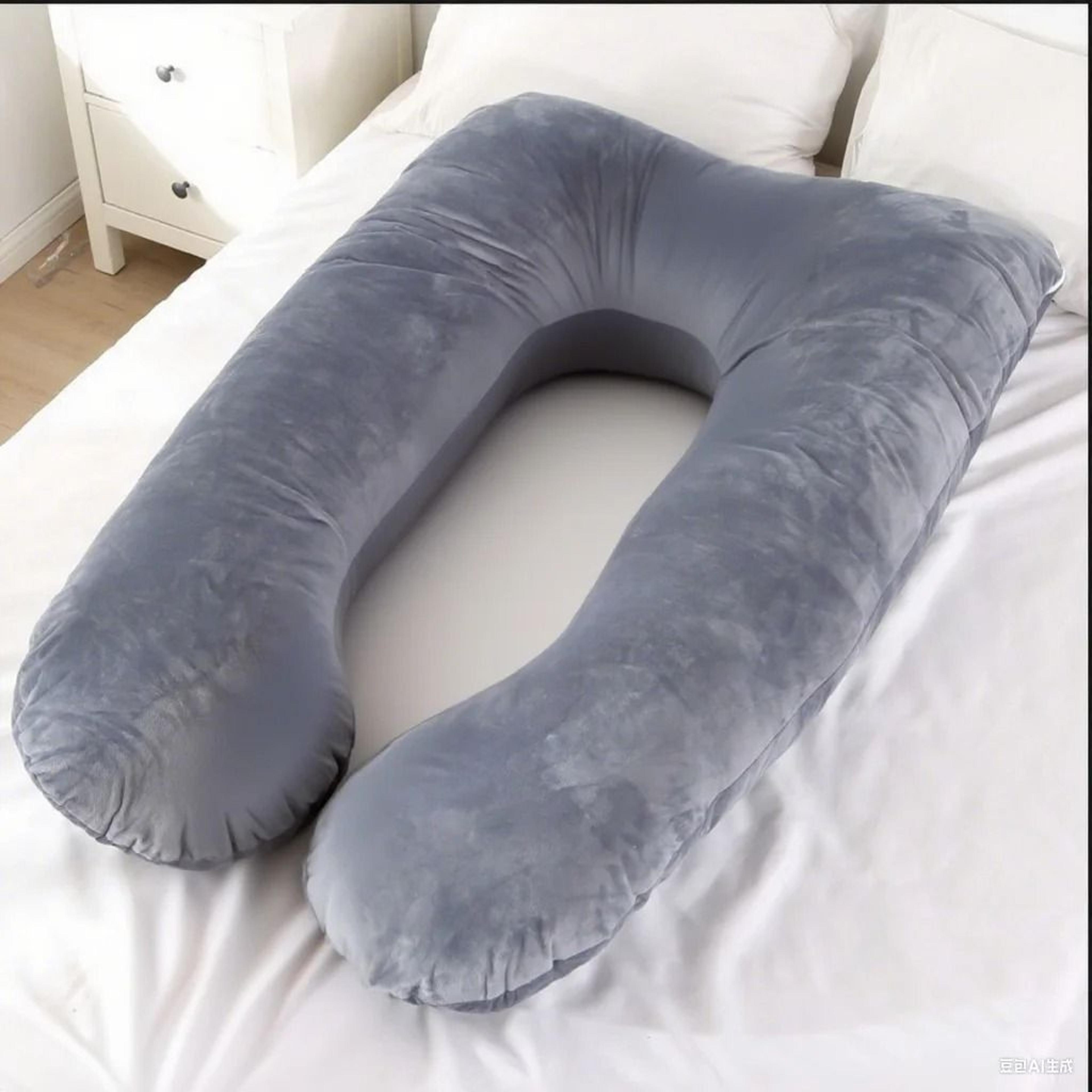 Velvet Maternity Pillow Full Body Support Pregnancy Pillow 1
