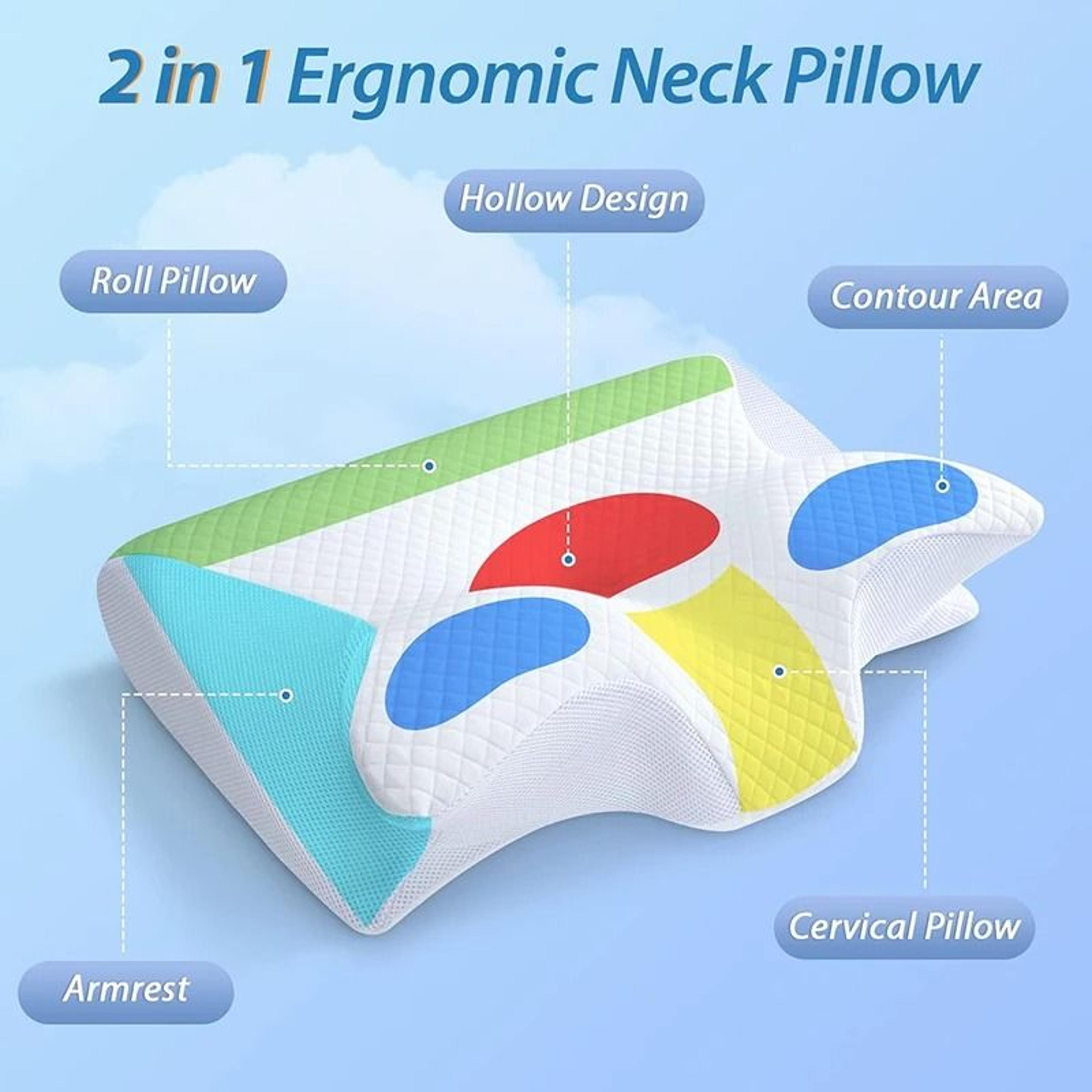 Memory Foam Cervical Pillow Ergonomic Contour Orthopedic Pillow For Neck Pain 1