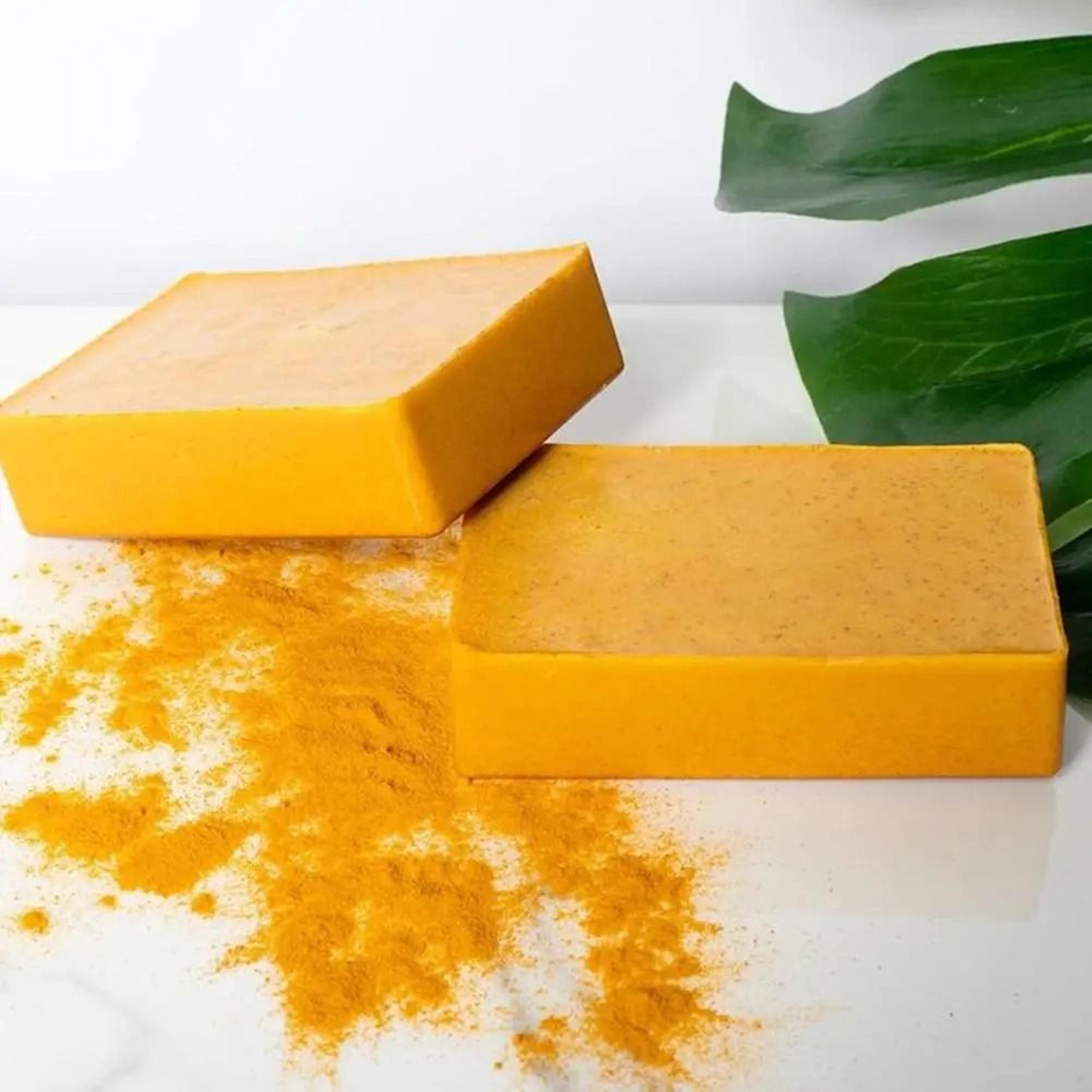 Turmeric Kojic Acid Lemon Handmade Soap For Shower And Facial Use 2